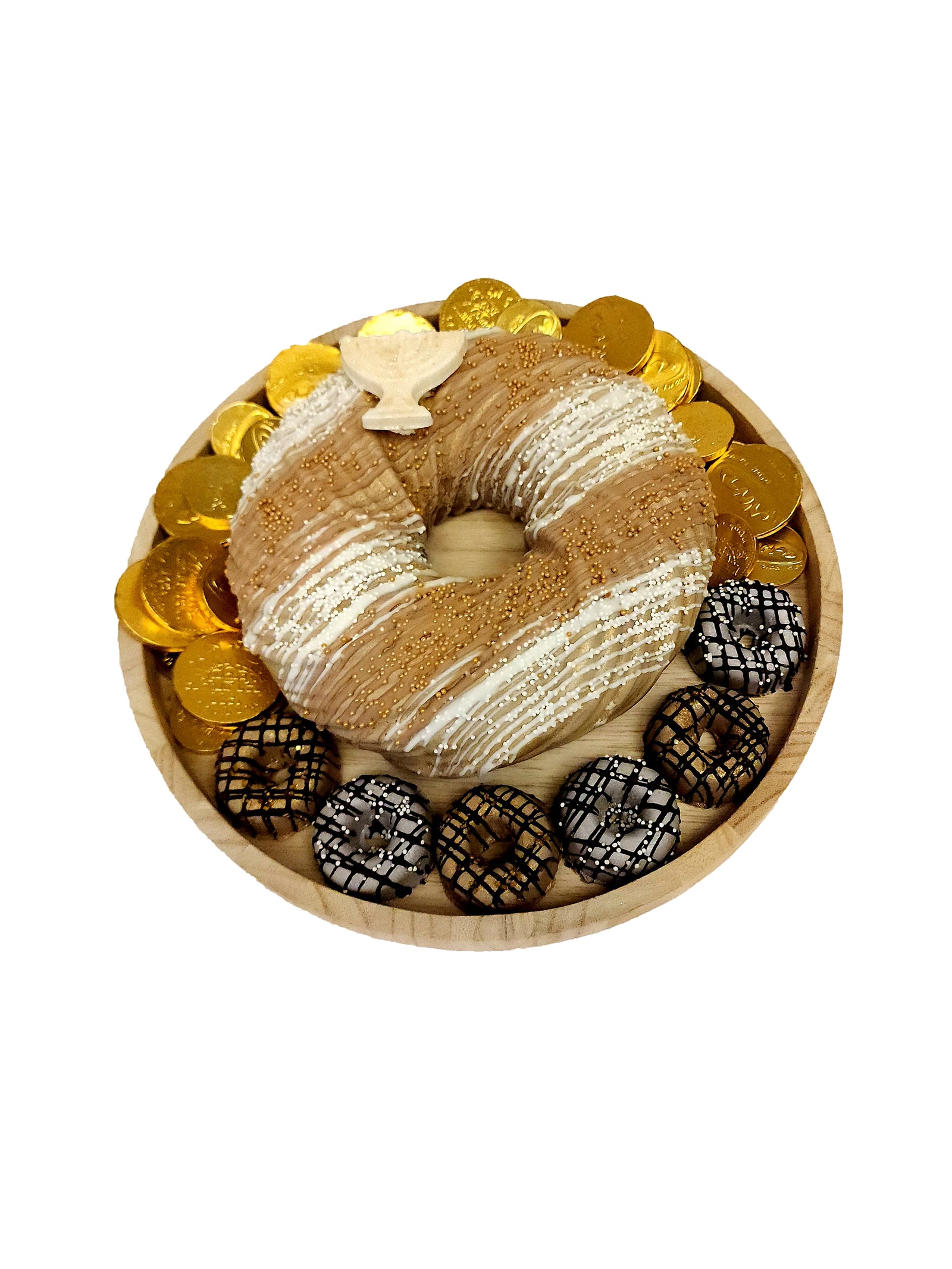 Chanukah Mega Chocolate Donuts  Party Platter
