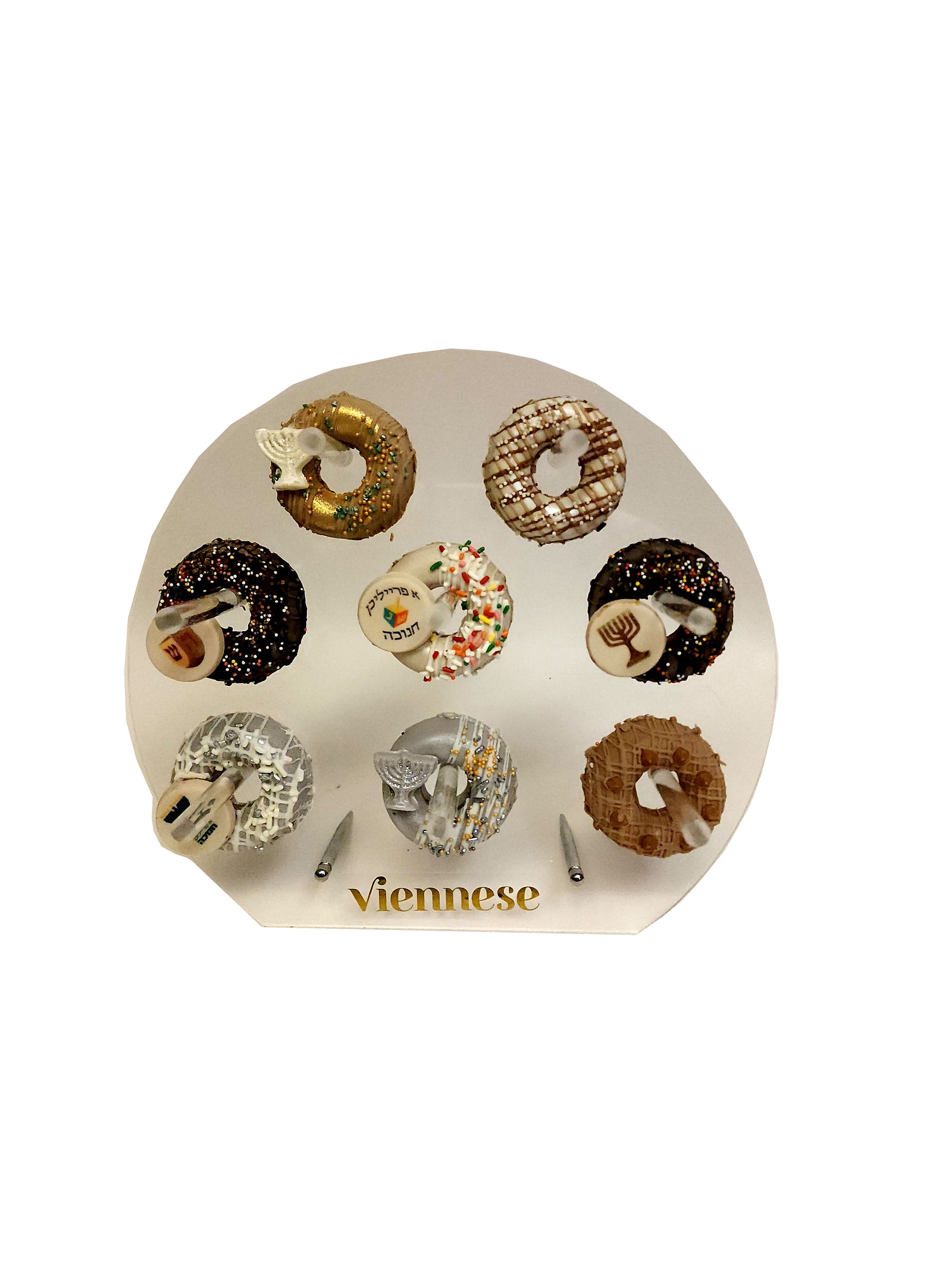 Chanukah Acrylic Donuts Stand Chocolate