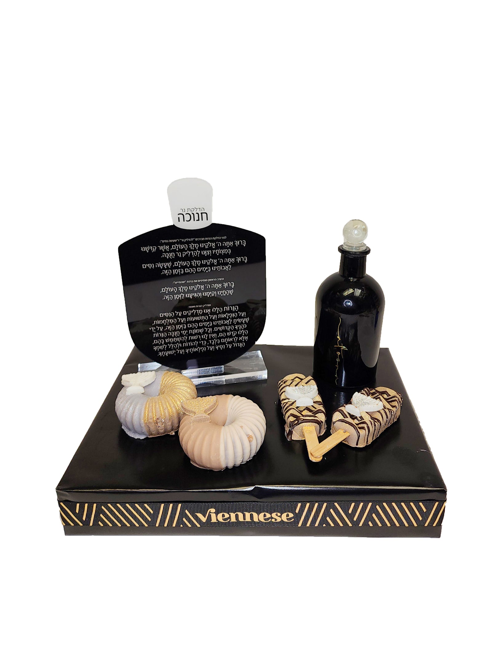 Chanukah Dreidel Card Chocolate Gift Arrangement with Matches