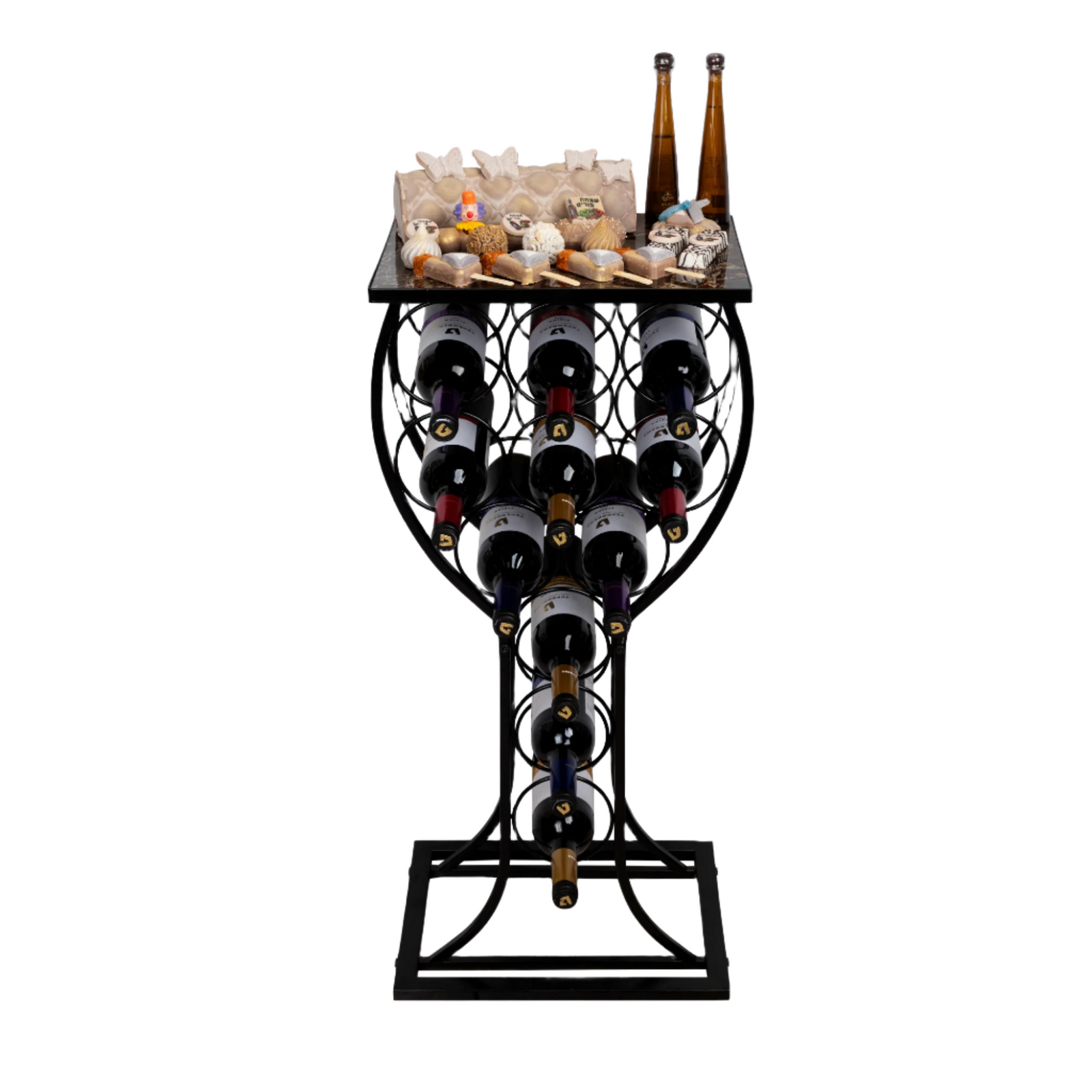 Purim Wine Stand Mishloach Manos Gift Basket