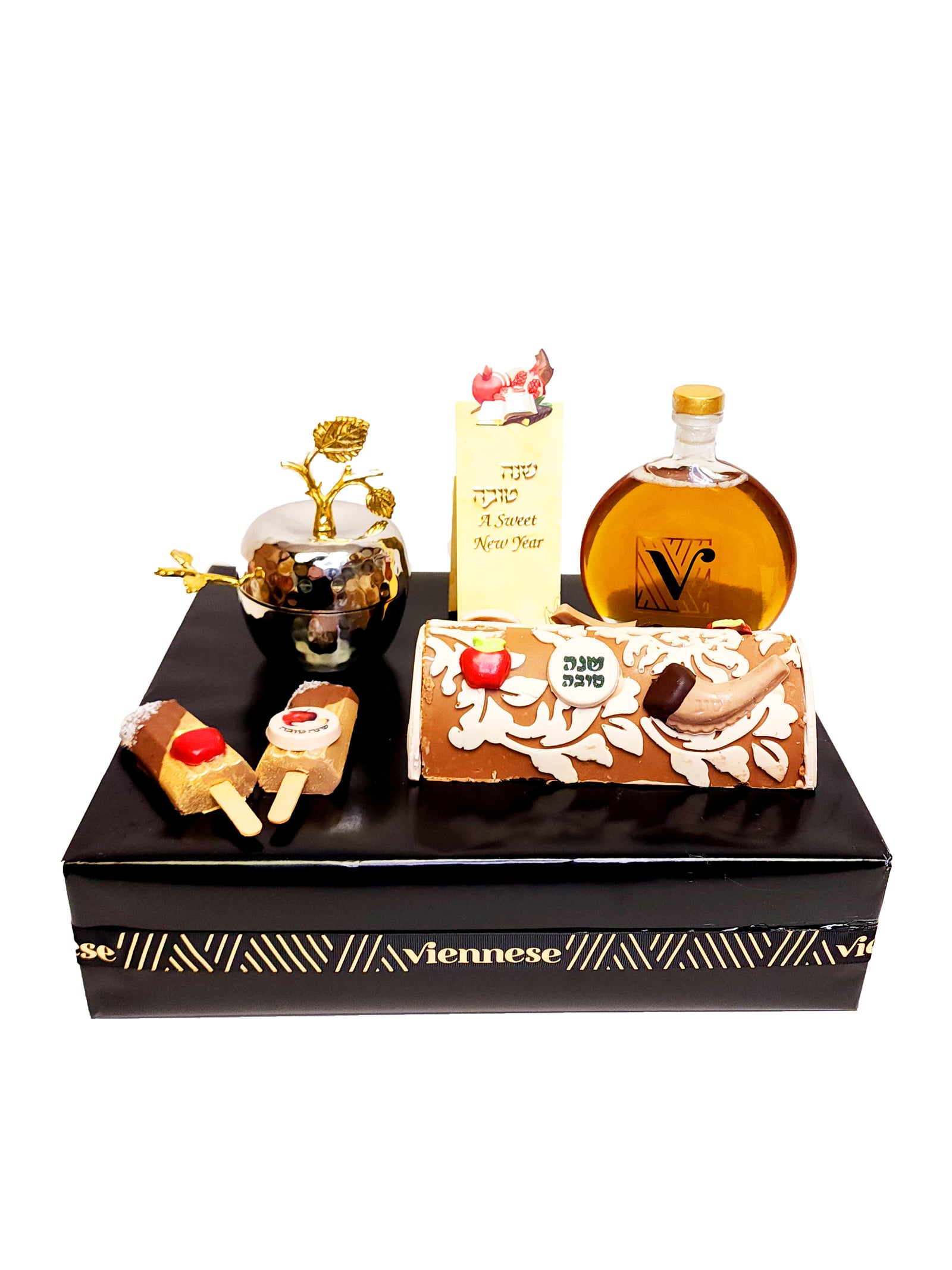 Rosh Hashanah Elegant honey dish Chocolate Honey Gift Arrangement