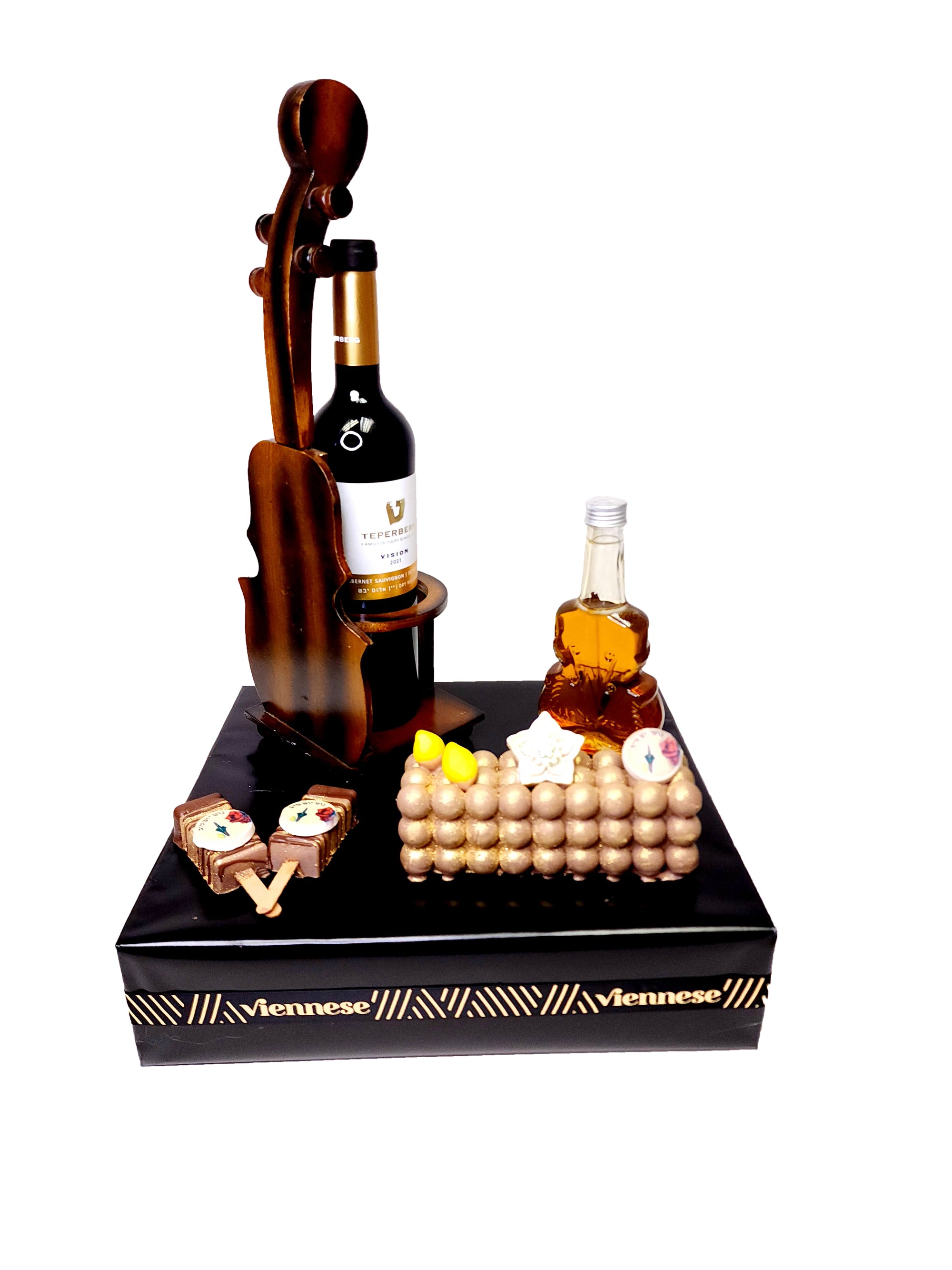 Sukkahs Violin Chocolate Honey Gift Arrangement