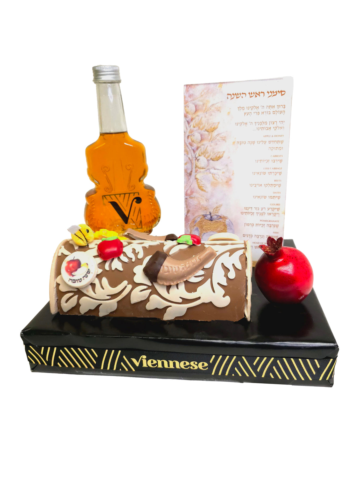 Rosh Hashana Simanim Honey Chocolate Gift Basket Arrangement