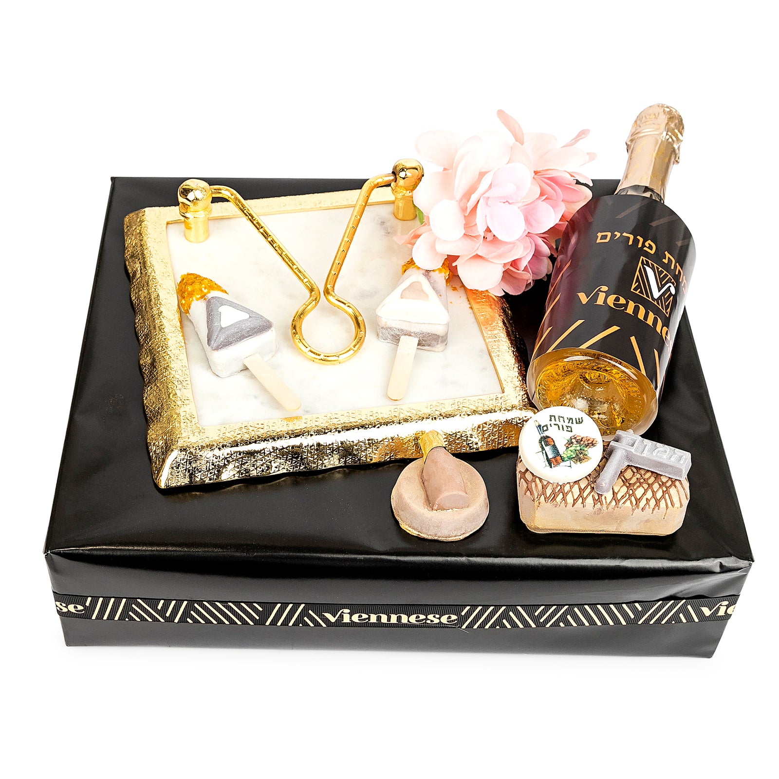 Purim Gift Elegant Napkin Holder Chocolate Basket Mishloach Manos