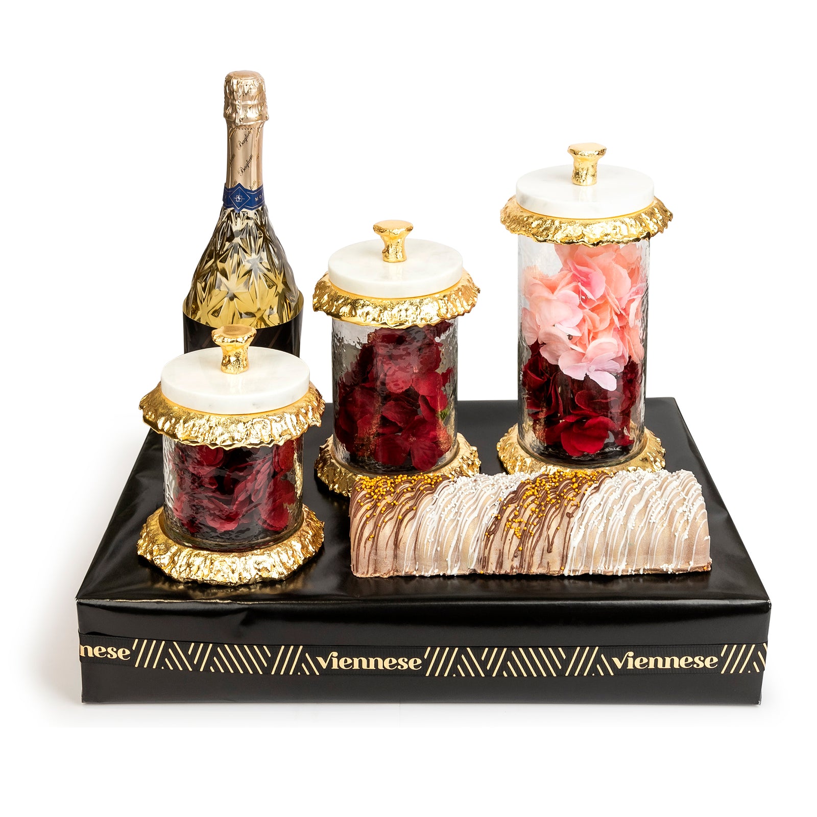 Purim Gift 3pc Canister Set Chocolate Arrangement Basket Mishloach Manos