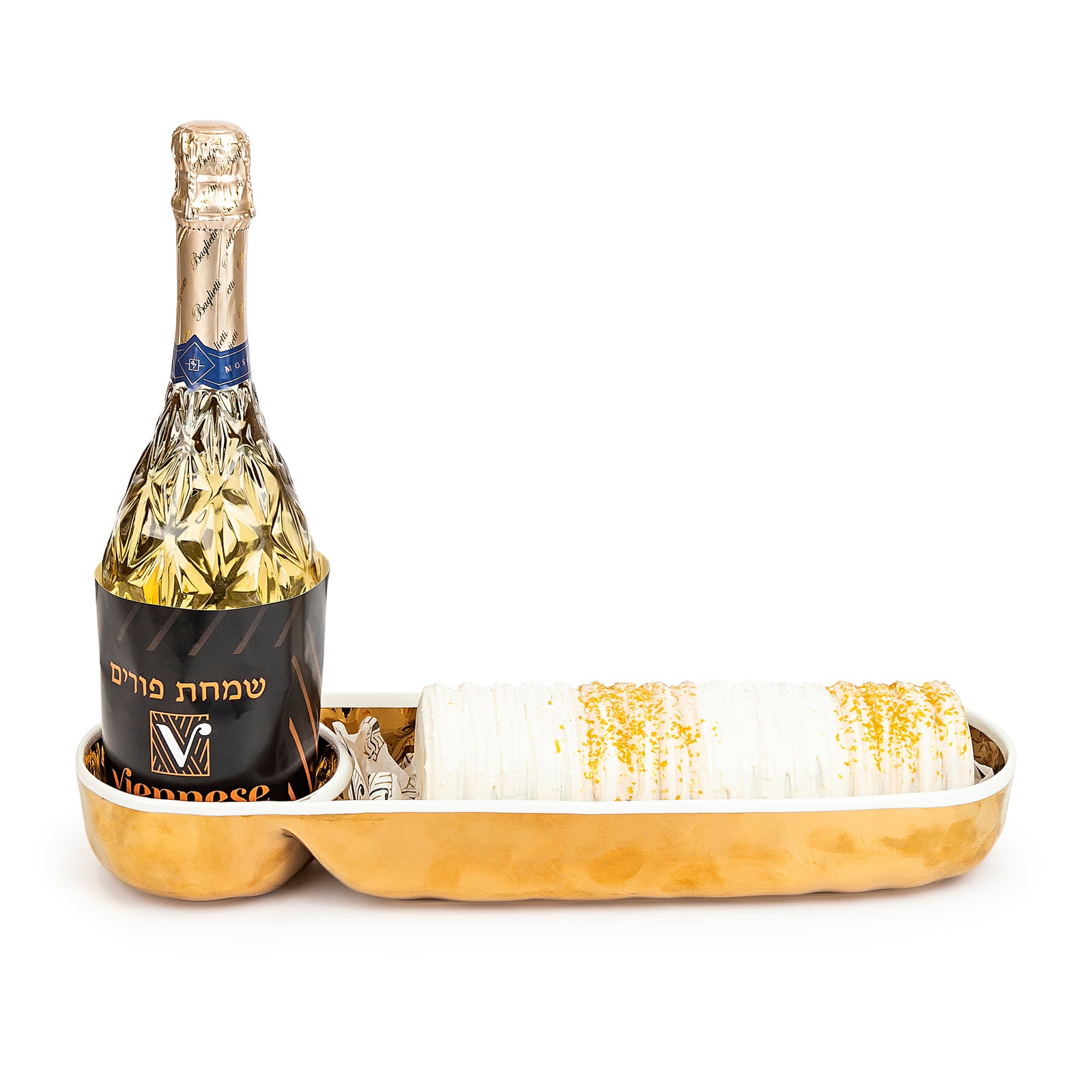 Purim Gift Chocolate log Arrangement Basket Mishloach Manos