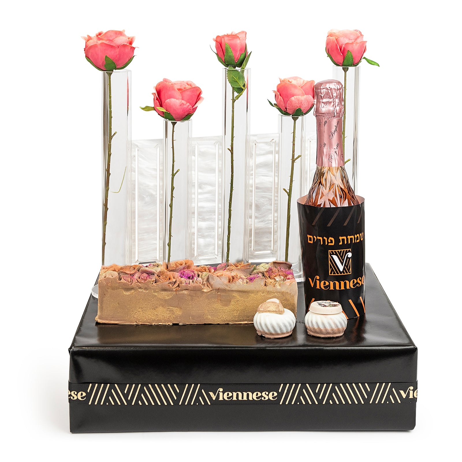 Purim Gift Roses Chocolate Arrangement Basket Mishloach Manos