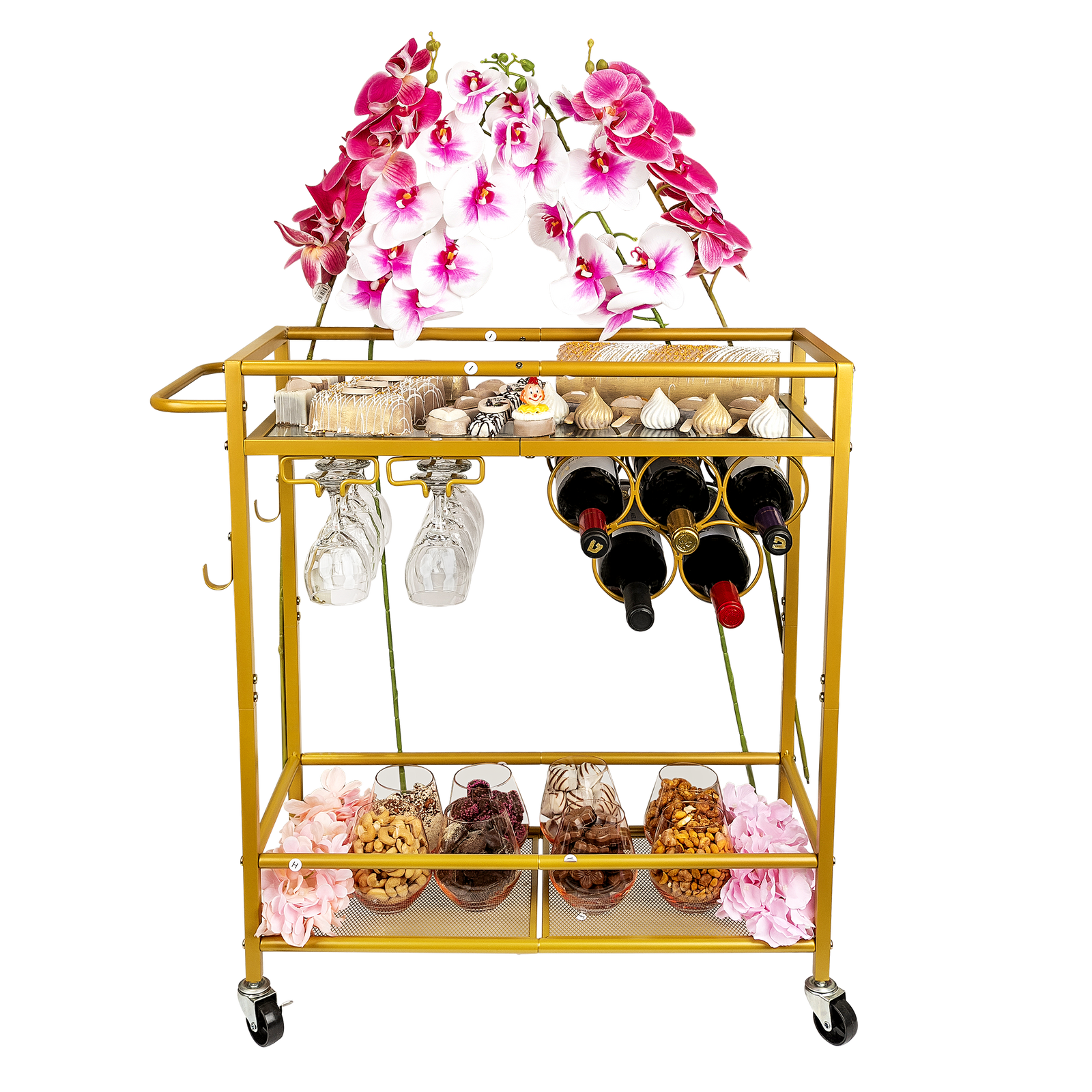 Purim Viennese Chocolate Cart Decanter Chocolate Gift Arrangement Gift Mishloach Manos