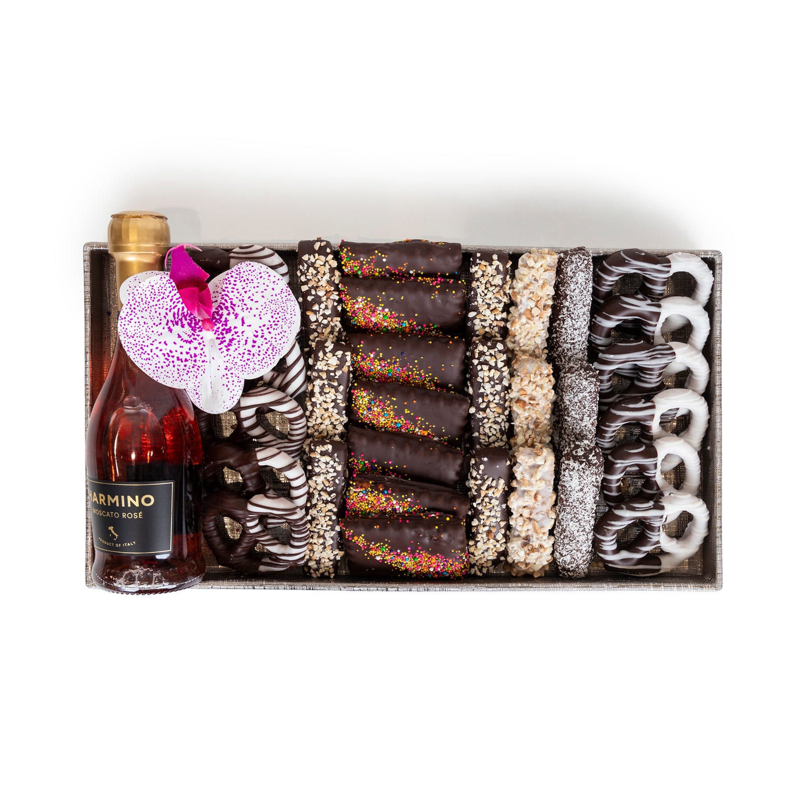 Elegant Square Tray Purim Gift Basket Mishloach Manos