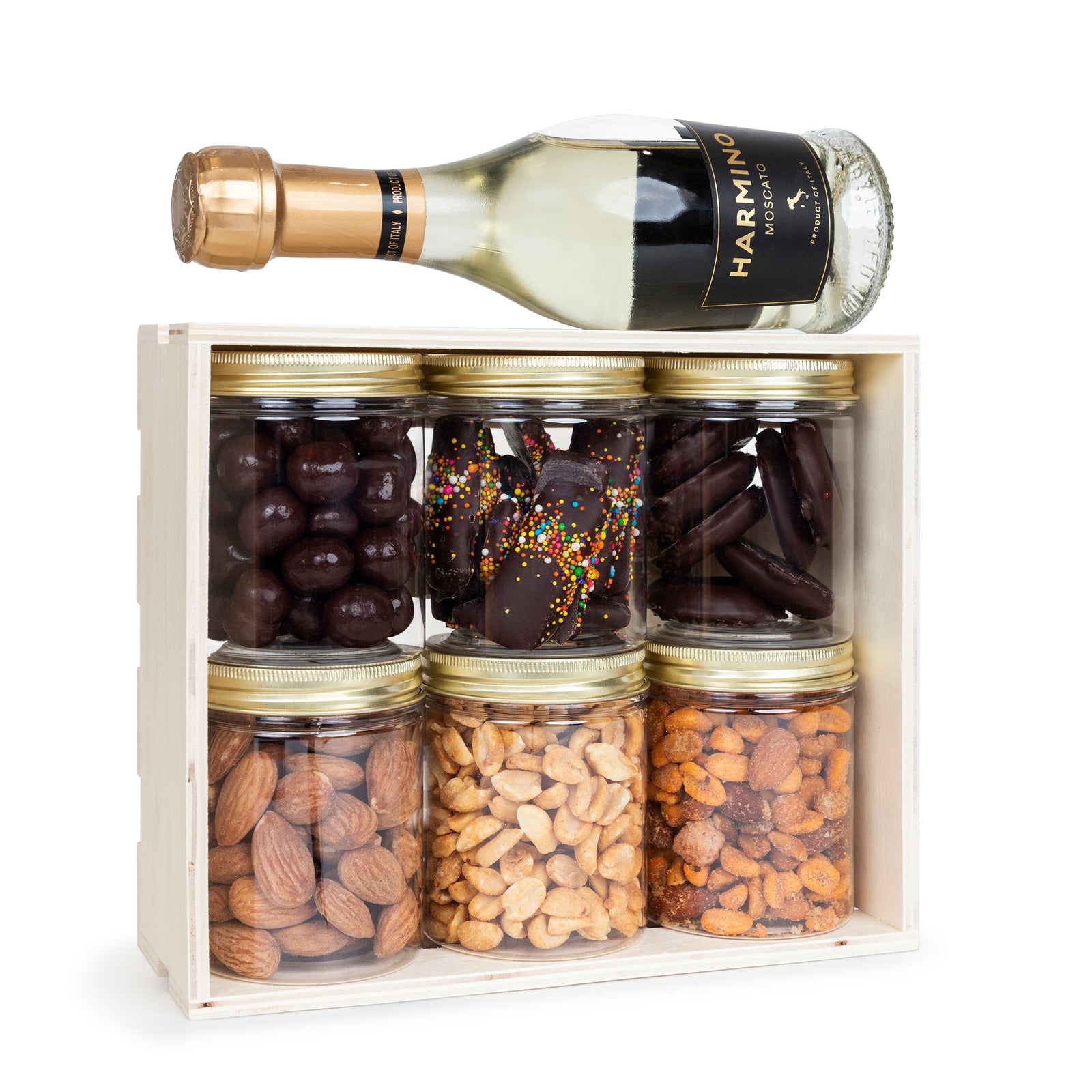 6 PC. Jars Mishloach Manos Purim Gift Basket