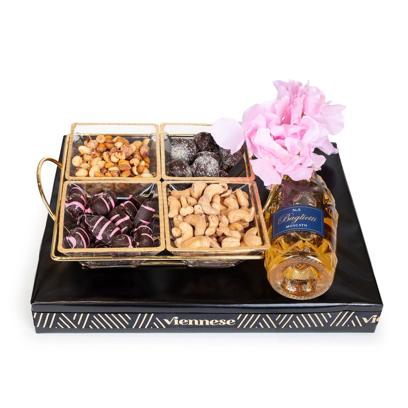 4 Pc Square Sectional Mishloach Manos Purim Gift Basket