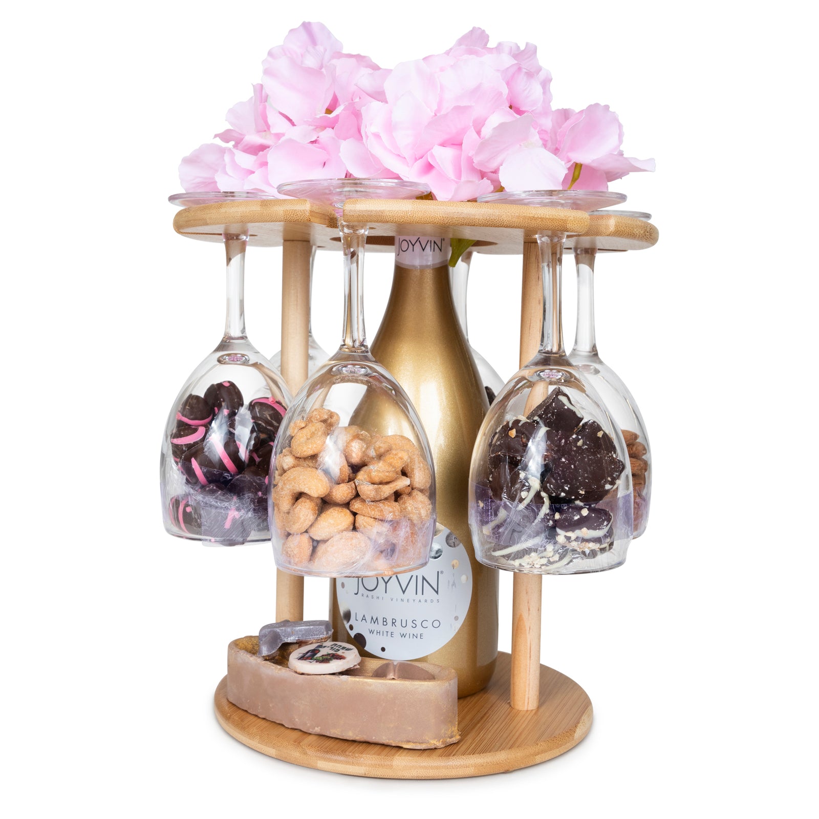 Purim 6 Cup Wine Holder Gift Basket Mishloach Manos