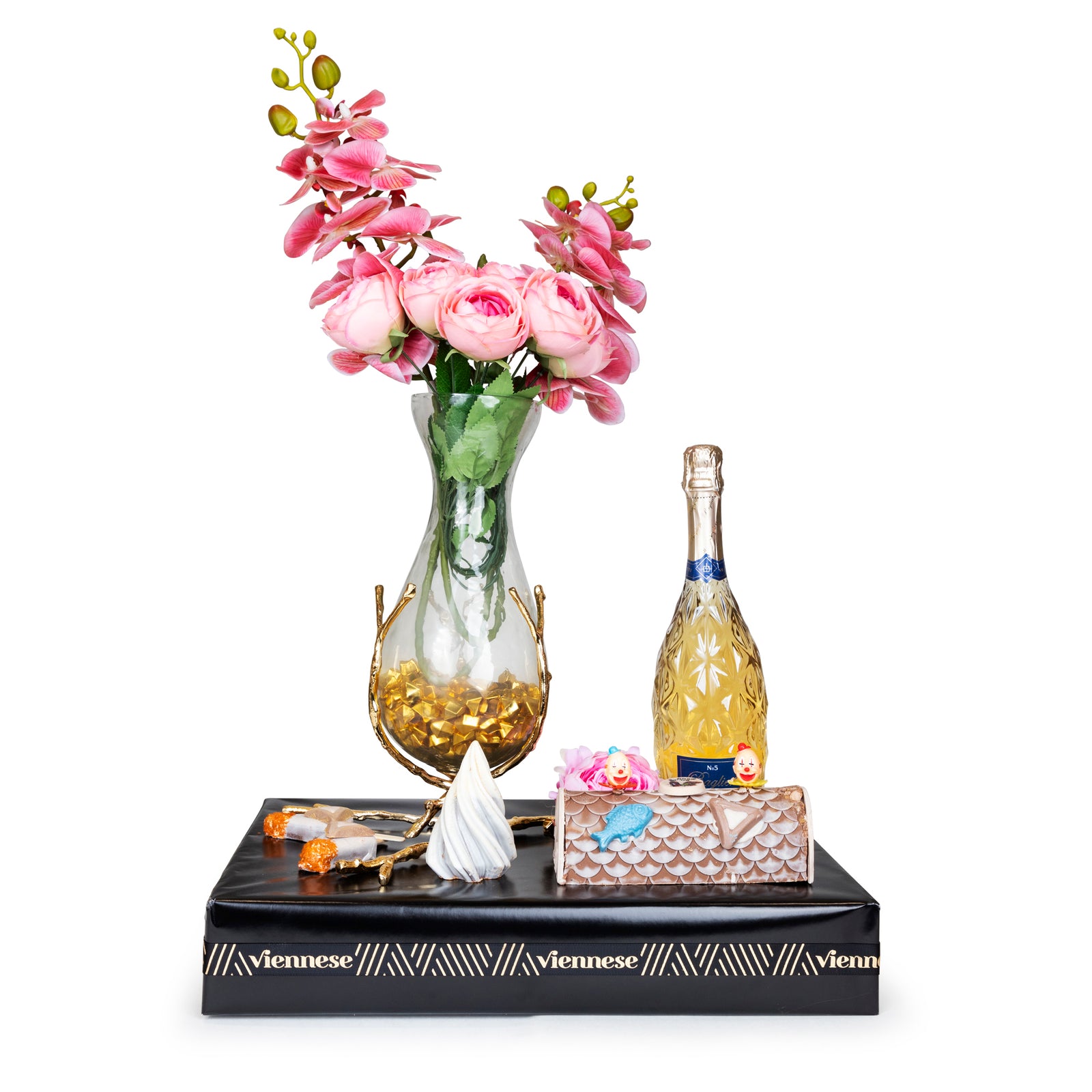 Elegant Large Vase Mishloach Manos Purim Gift Basket