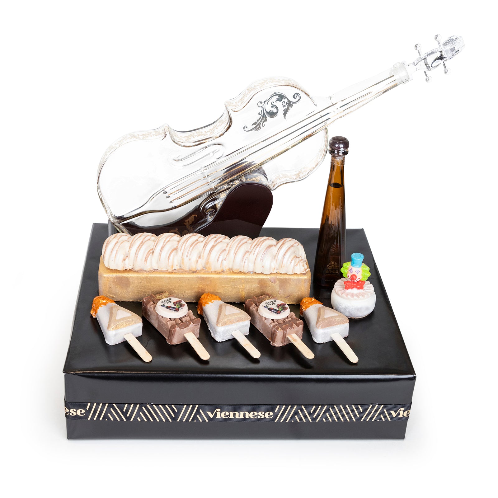 Violin Decanter Mishloach Manos Purim Gift Basket