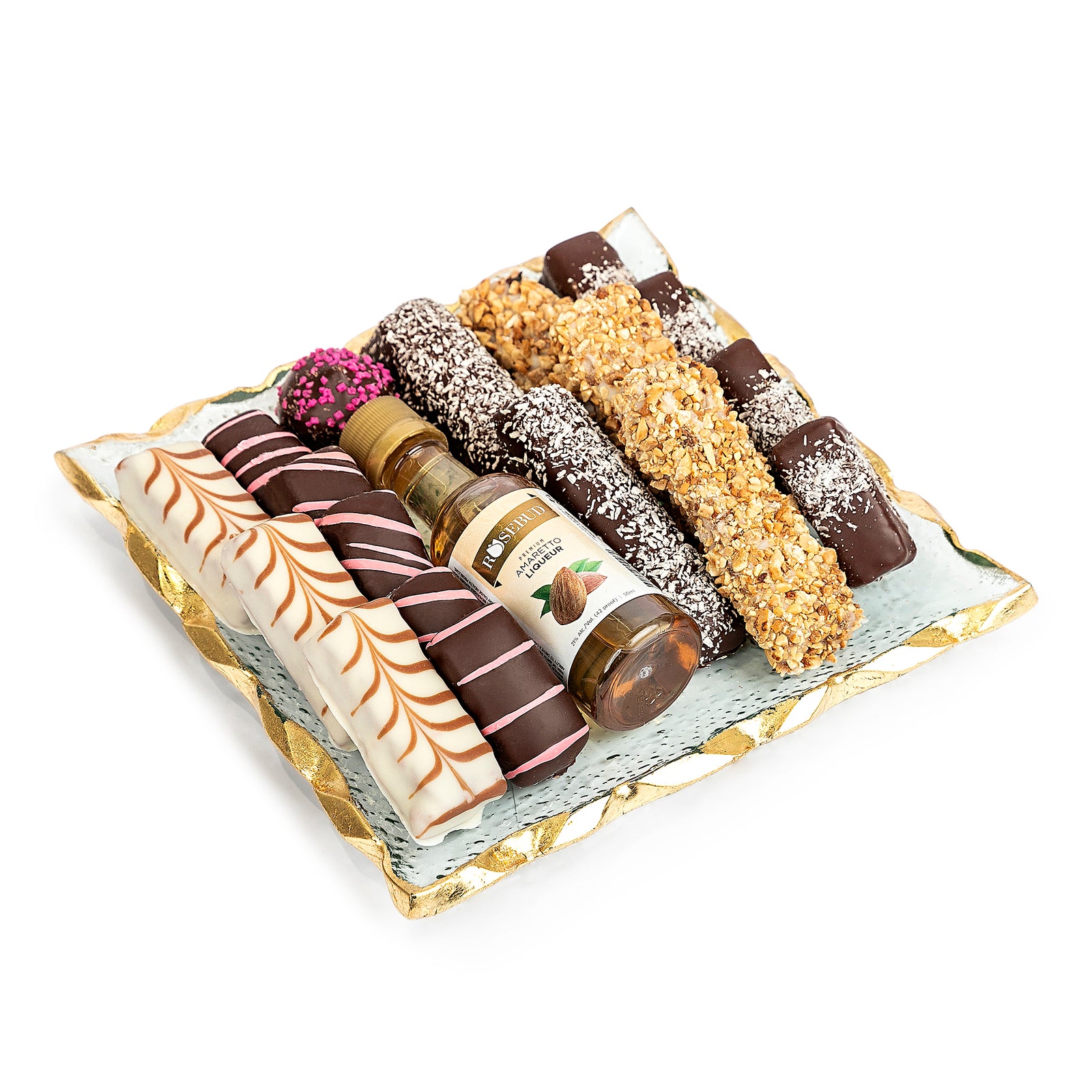 Elegant Square Plate Mishloach Manos Purim Gift Basket