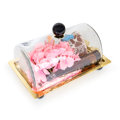 Cake Dome Gold Chocolate Purim Gift Basket