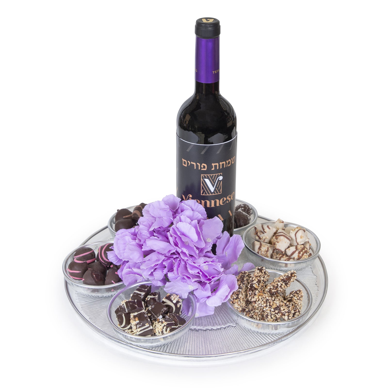 6 Bowl Rd. Chocolate Purim Gift Basket