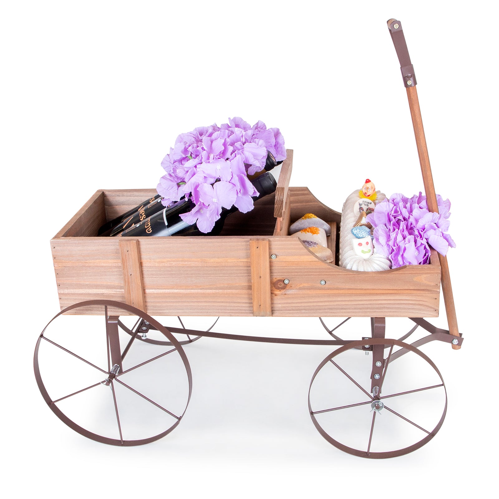 Wine Large Wagon Chocolate Purim Gift Basket