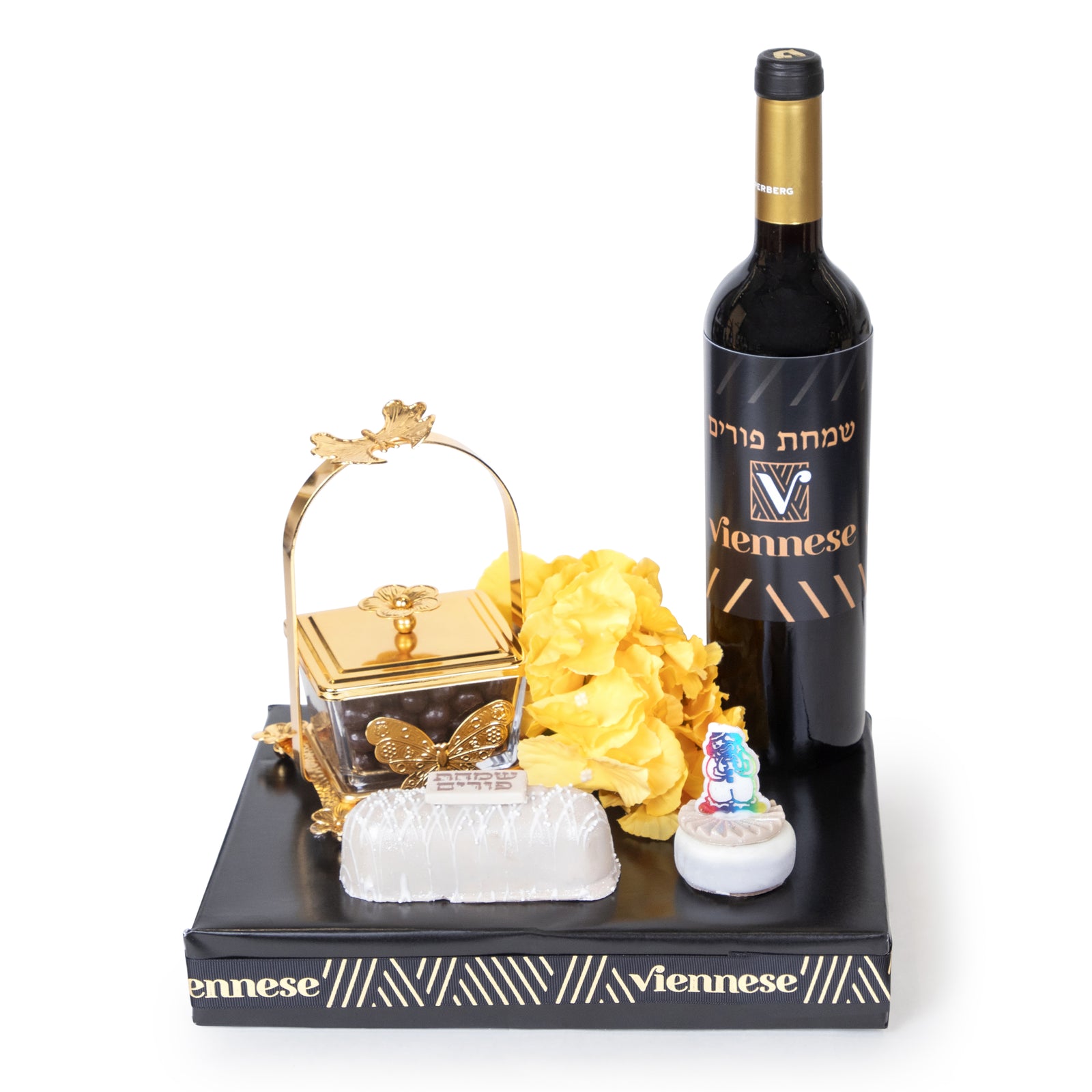 Gold Dip Chocolate Purim Gift Basket
