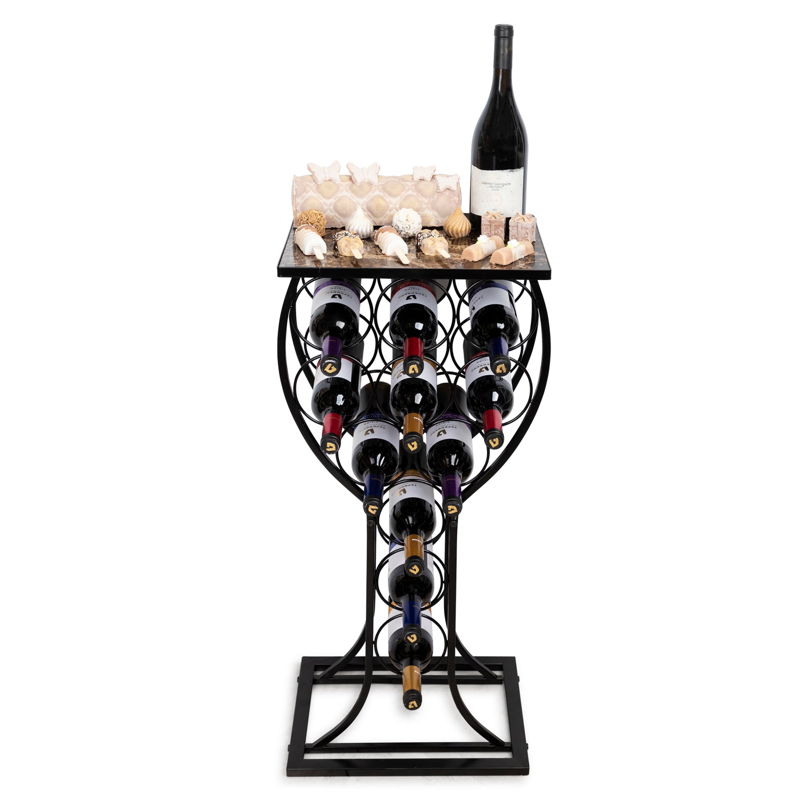 Wine Shape Table Chocolate Purim Gift Basket