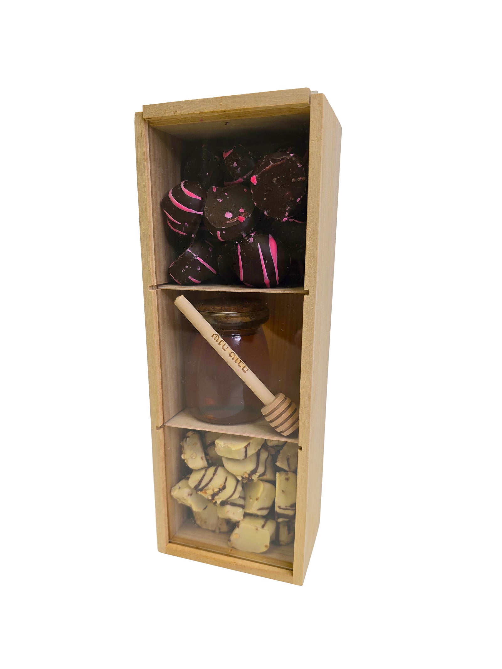 3 Sectional Rosh Hashana Honey Chocolate Gift Basket