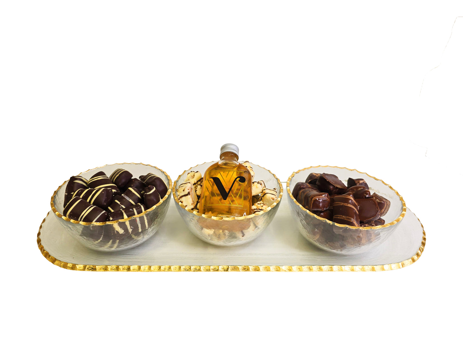 3 Bowl  Rosh Hashana Honey Chocolate Gift Basket