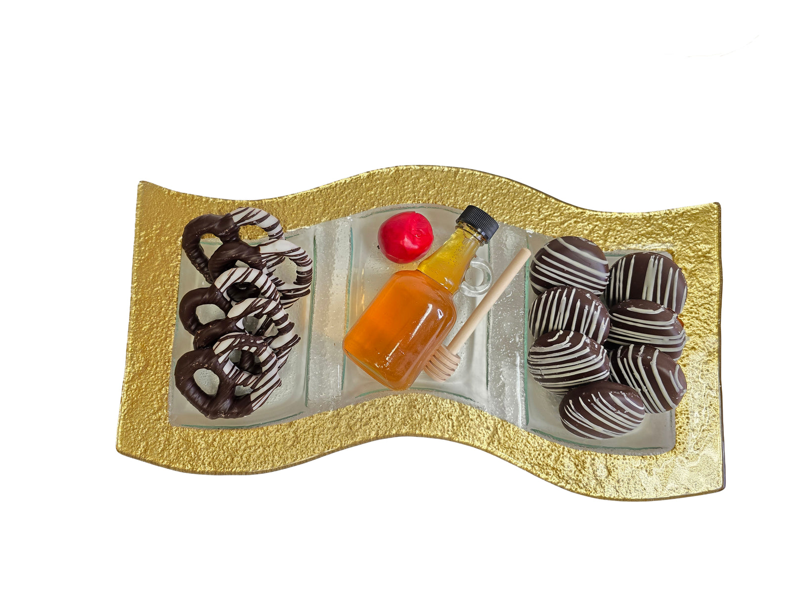 3 Sectional Rosh Hashana Honey Chocolate Gift Basket