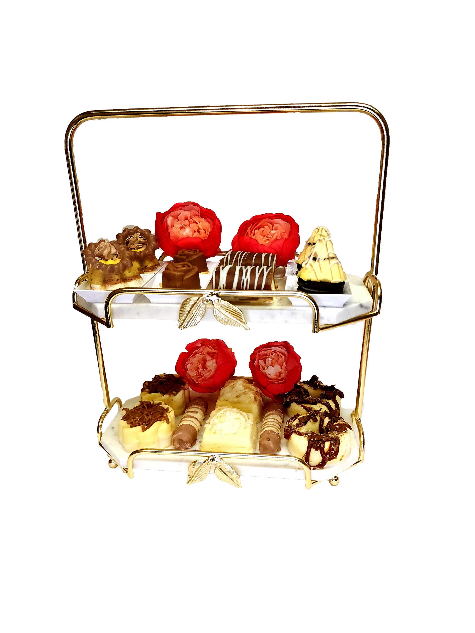 2 Tier Marble with Dairy Chocolate Cheese Miniatures Arrangement Gift