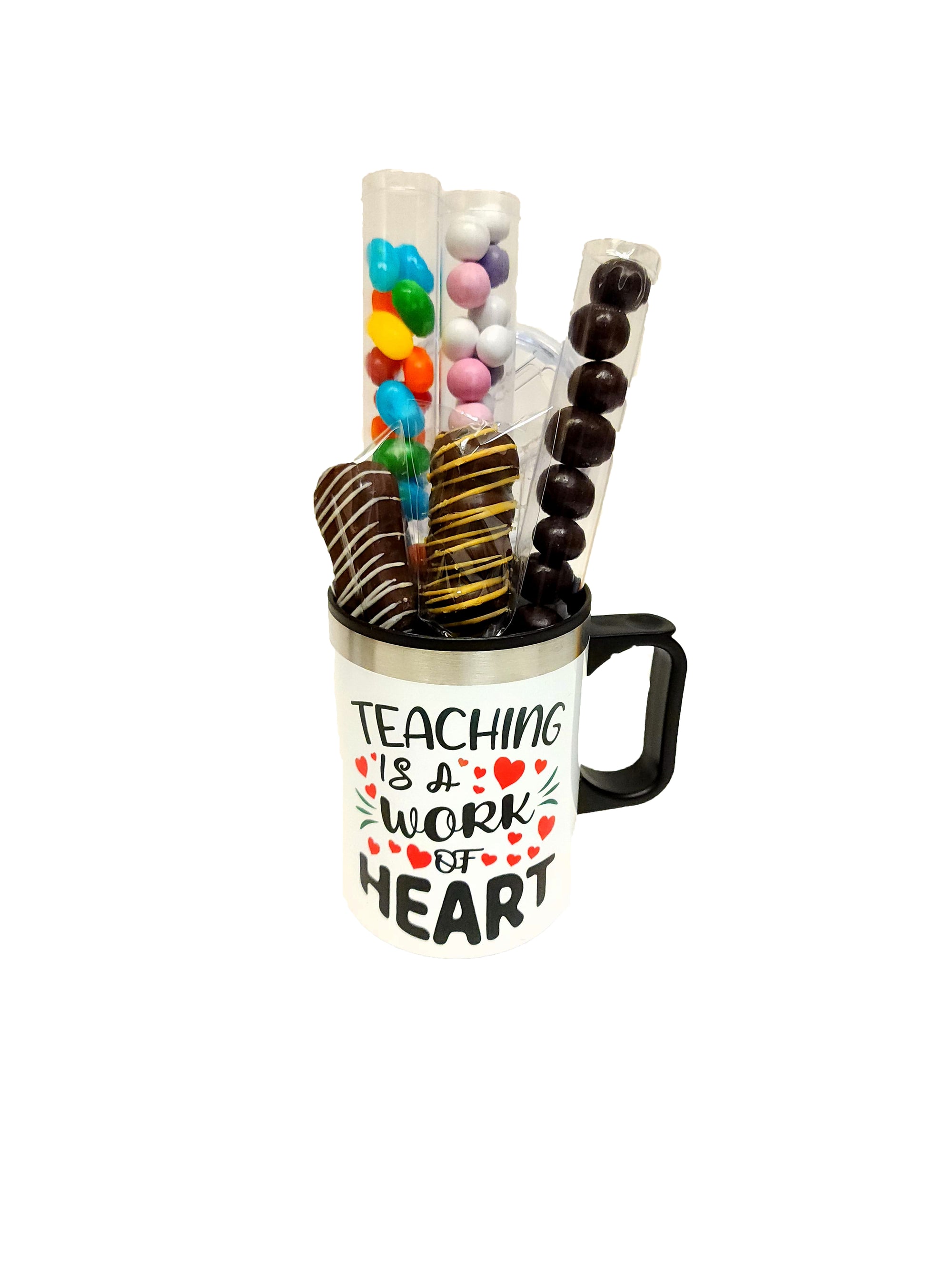 Teacher is a work of Heart Gift Chocolate Arrangement Mug