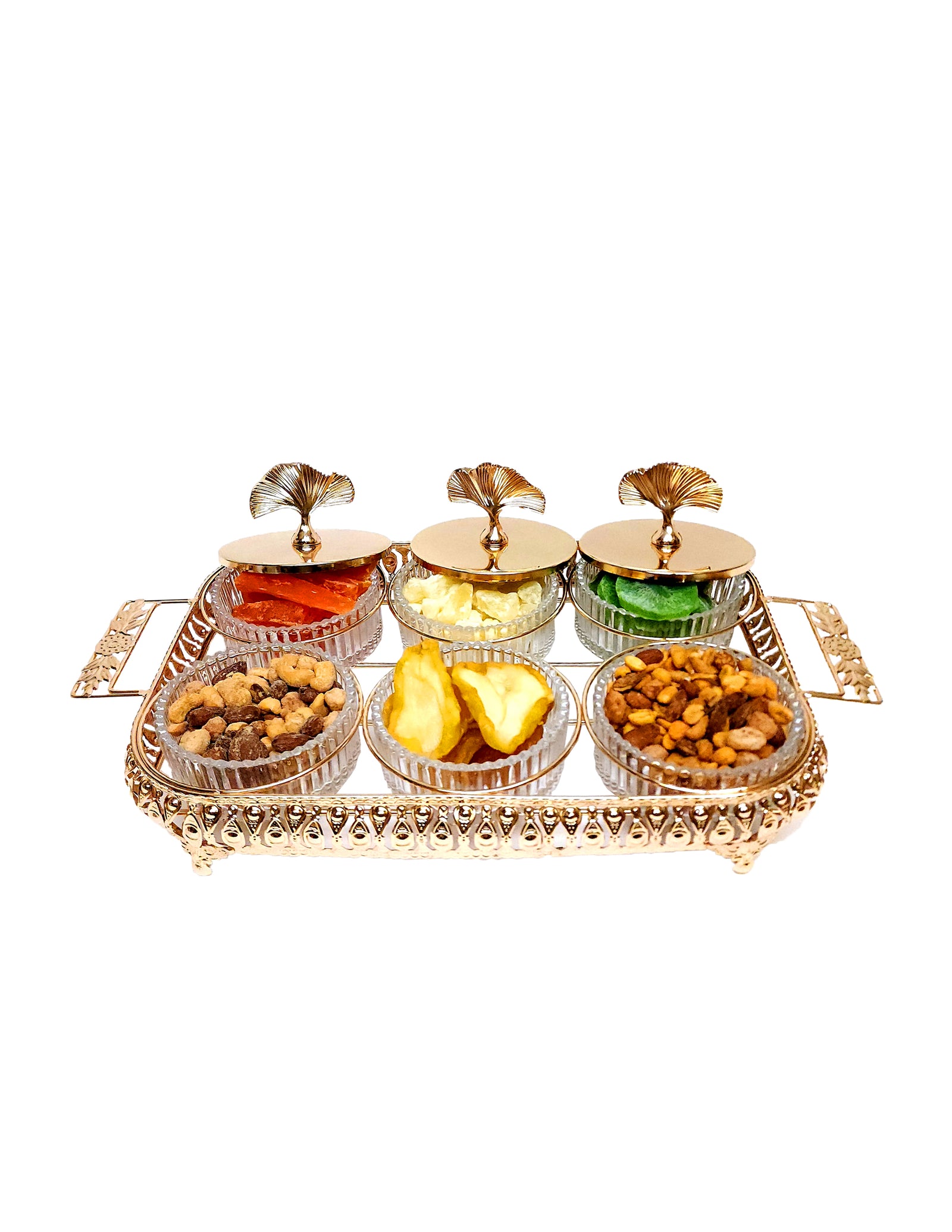 Tu Beshvat 6 Sectional Serving Tray Gift Arrangment