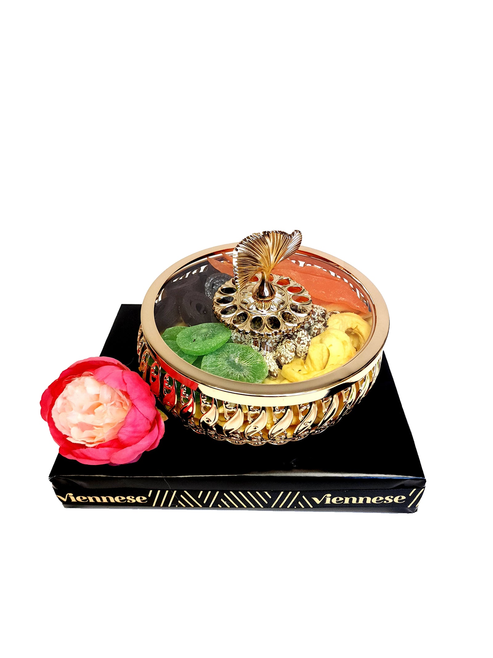 Tu Beshvat Dried Fruit Candy Dish Gift Basket