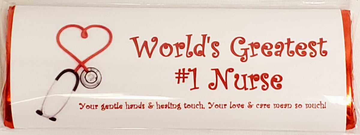 World Greatest #1 Nurse Chocolate Message