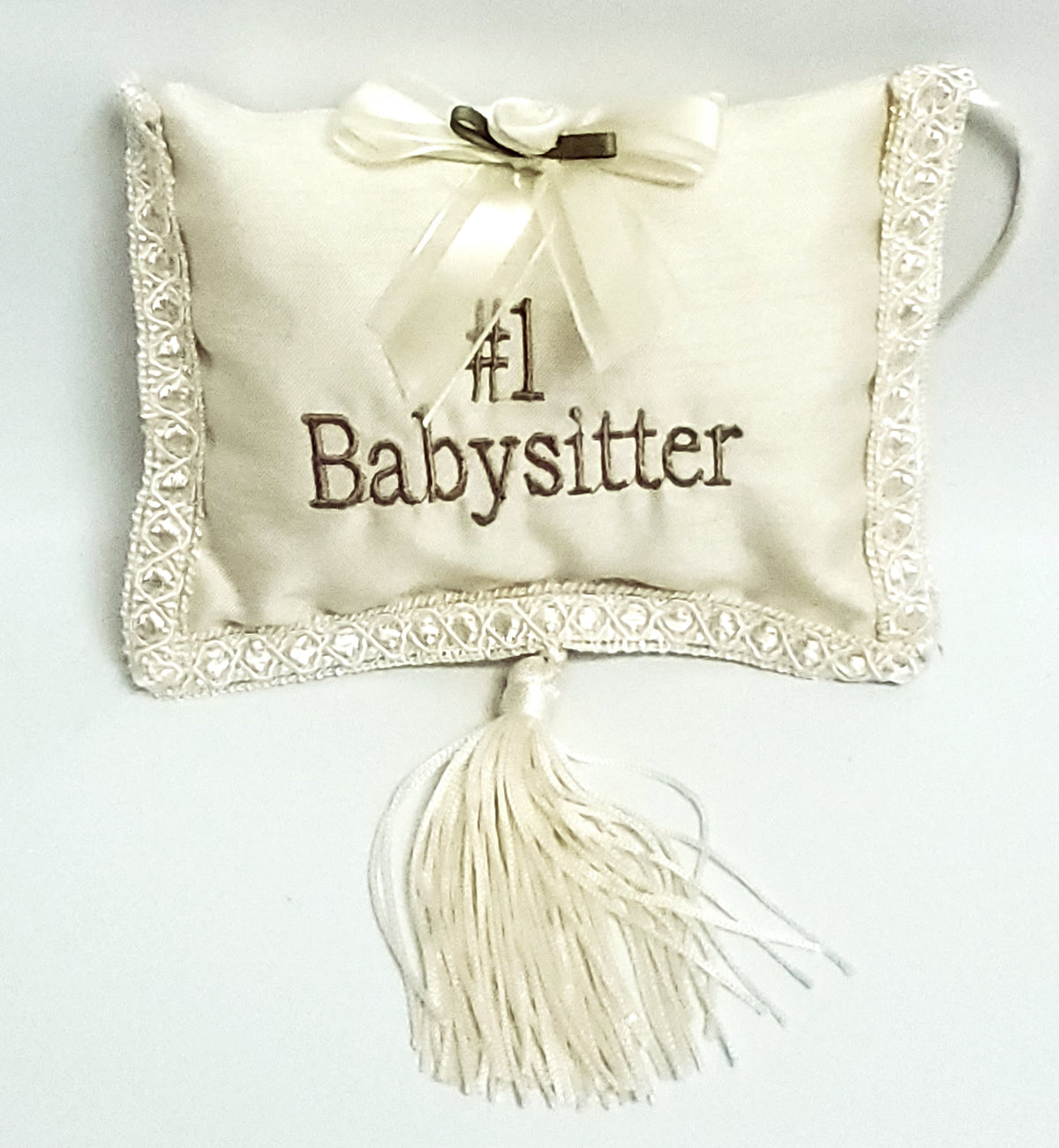 #1 Babysitter Pillow with Tassel