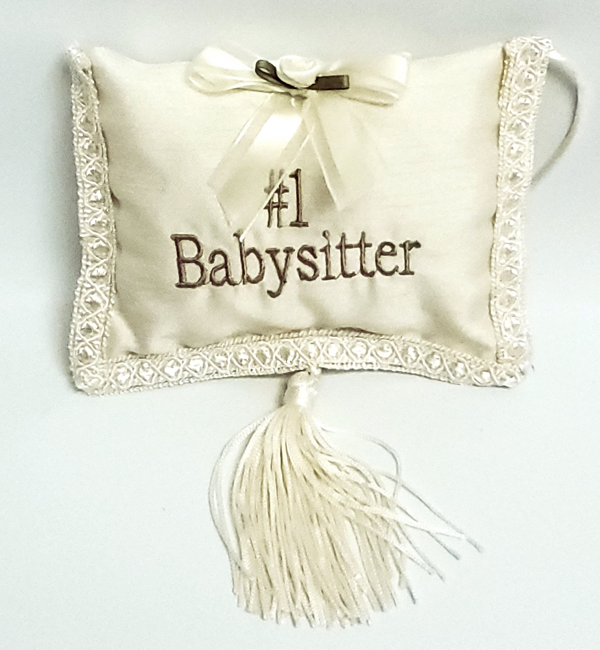 #1 Babysitter Pillow with Tassel