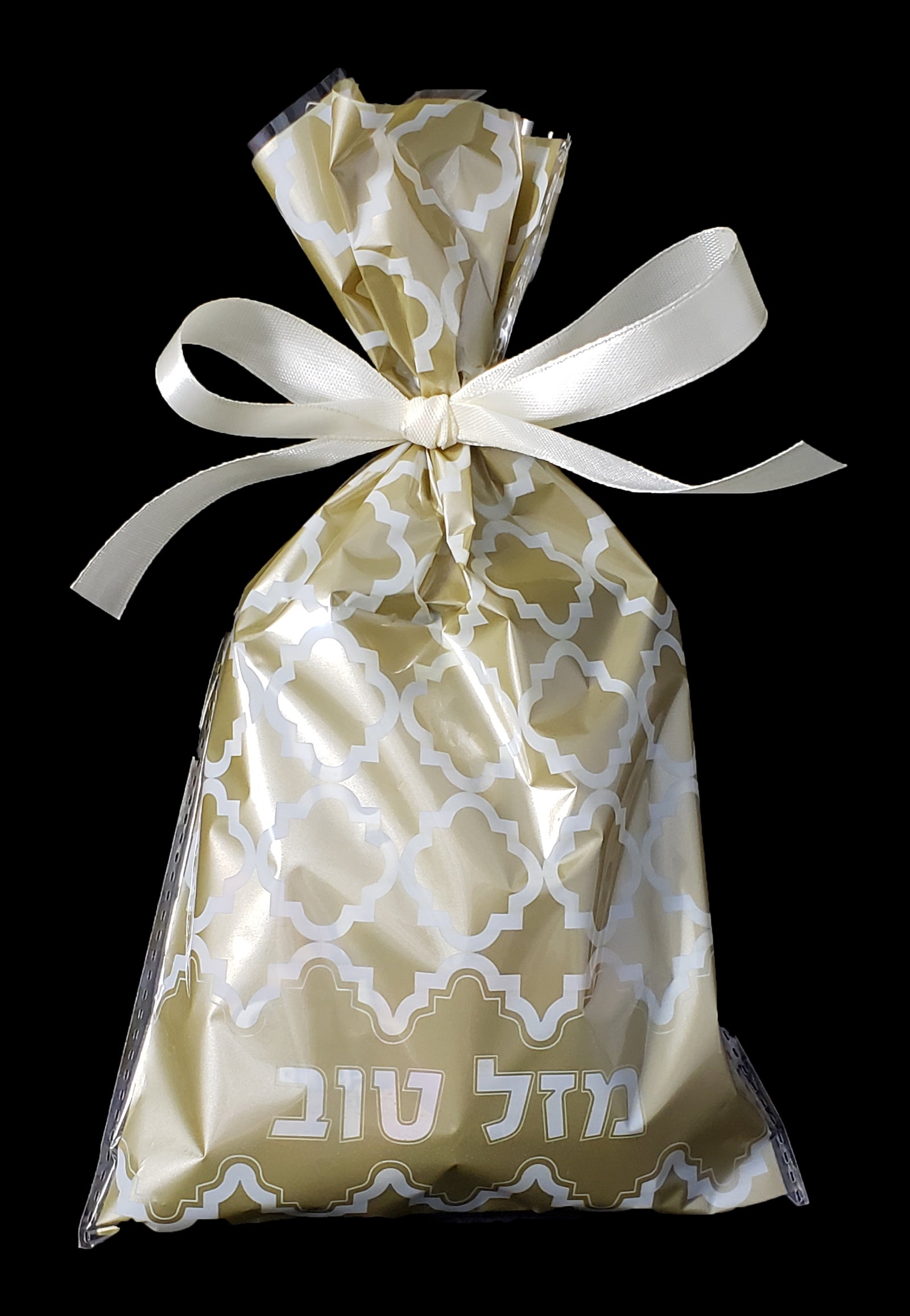 Mazel Bag Beige Cello Bag With Ribbon