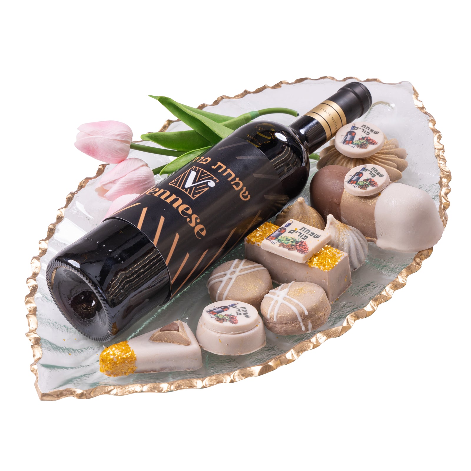 Viennese Glass Leaf Chocolate Gift Arrangement