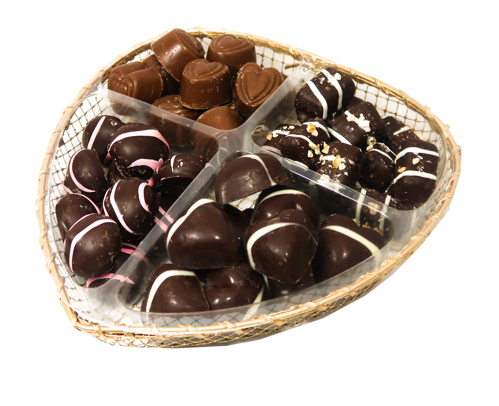 Chocolate Heart Platter 4 Sectional