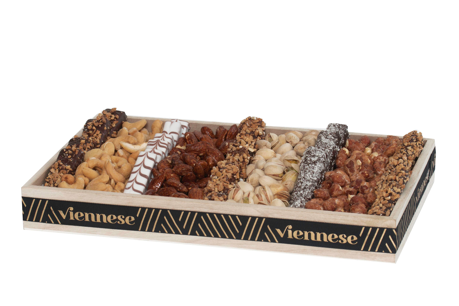 4 SECTION CHOCO NUTS BEATED METAL