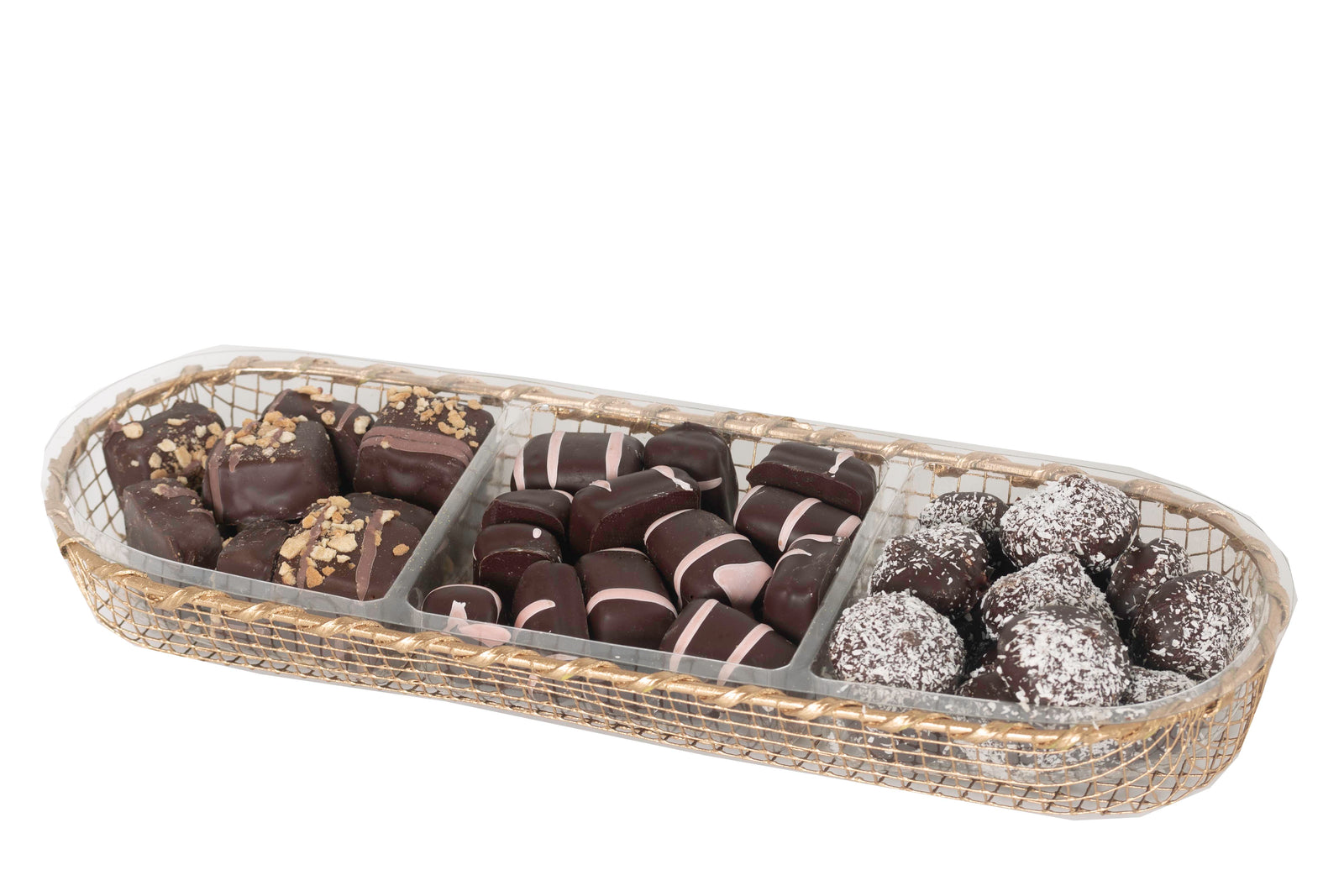 3 SECTION CHOCOLATE OBLONG