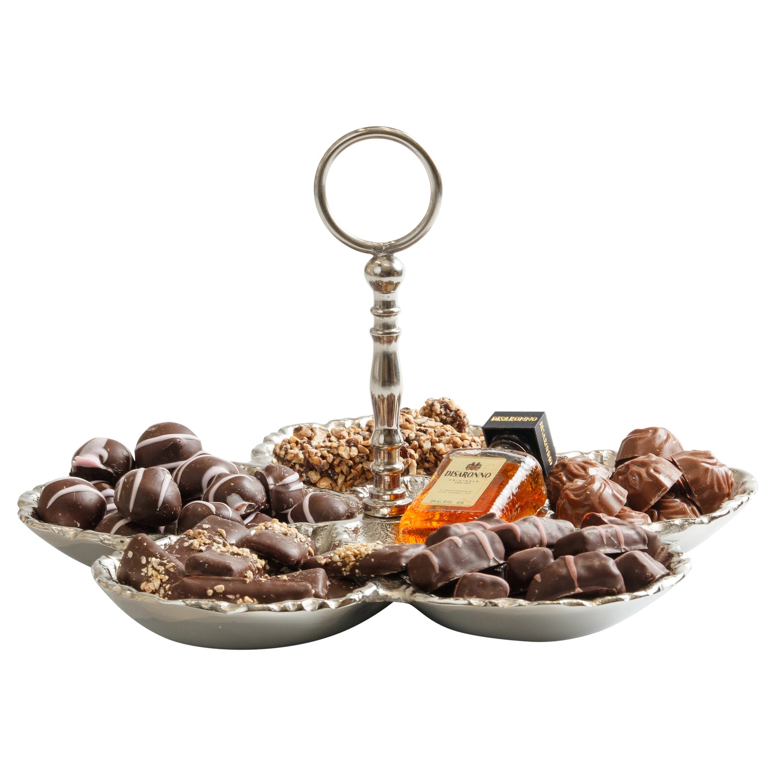 Purim Silver Server Gift Basket Mishloach Manos