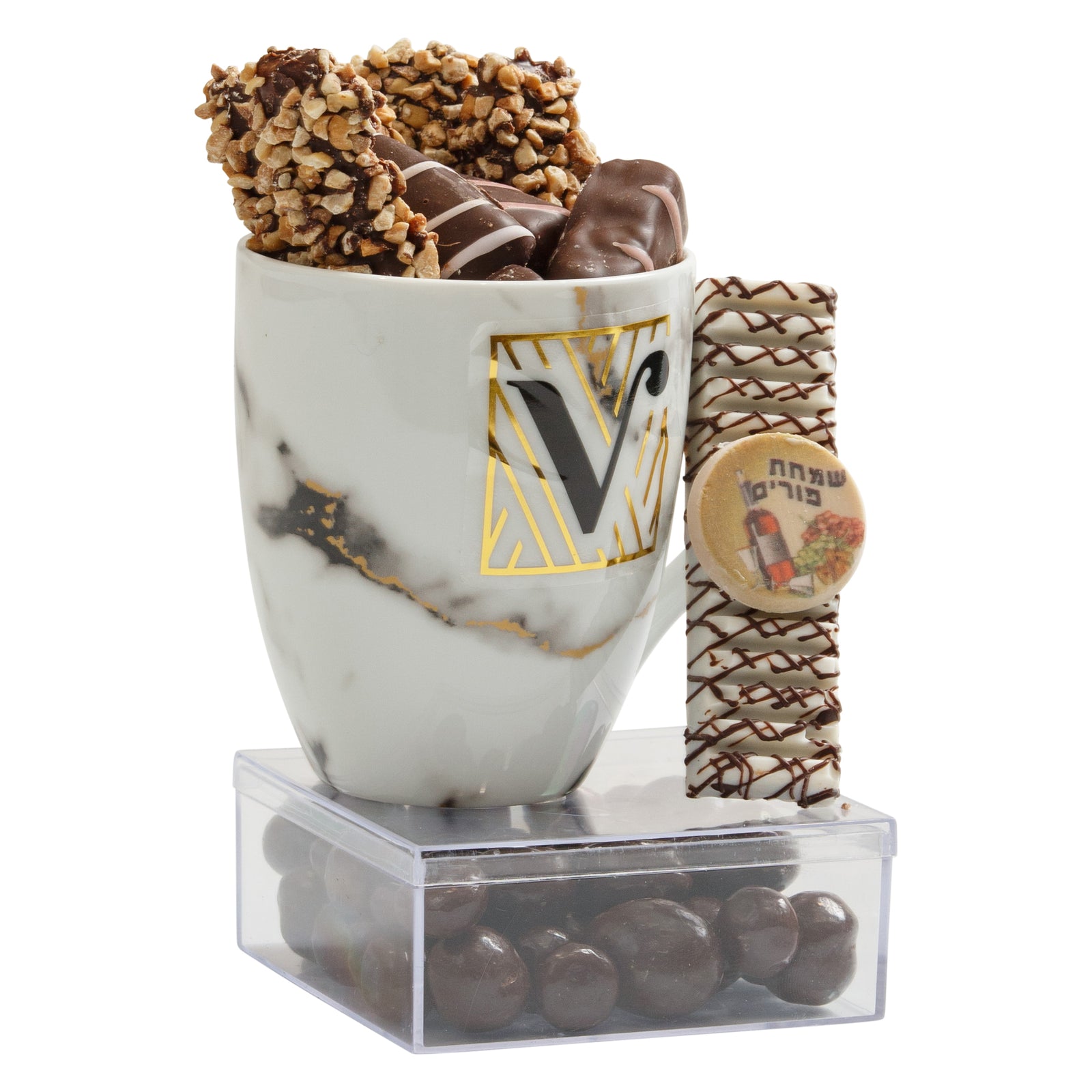 Purim Viennese Cup Gift Basket Mishloach Manos