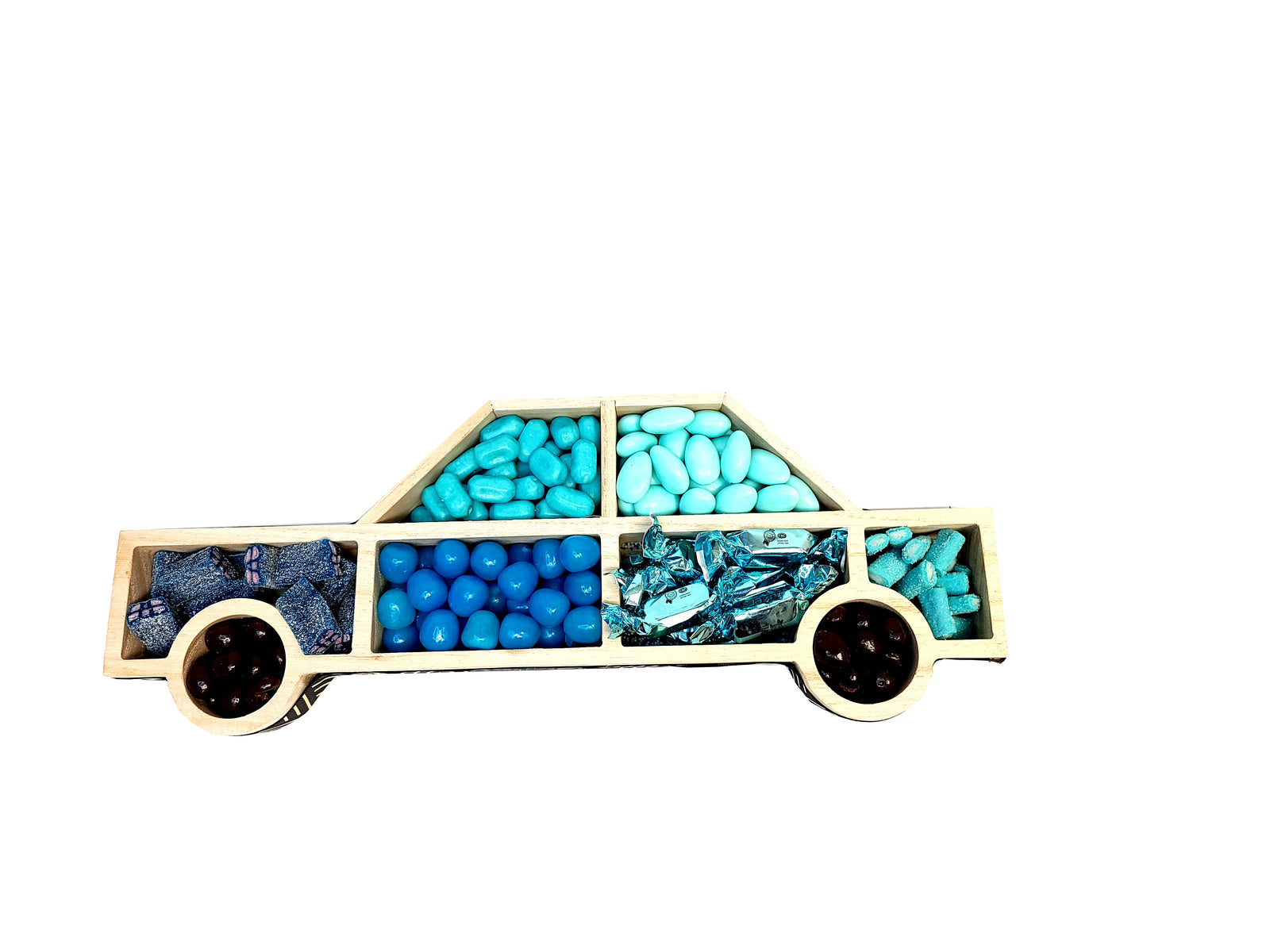 Blue Wooden Car