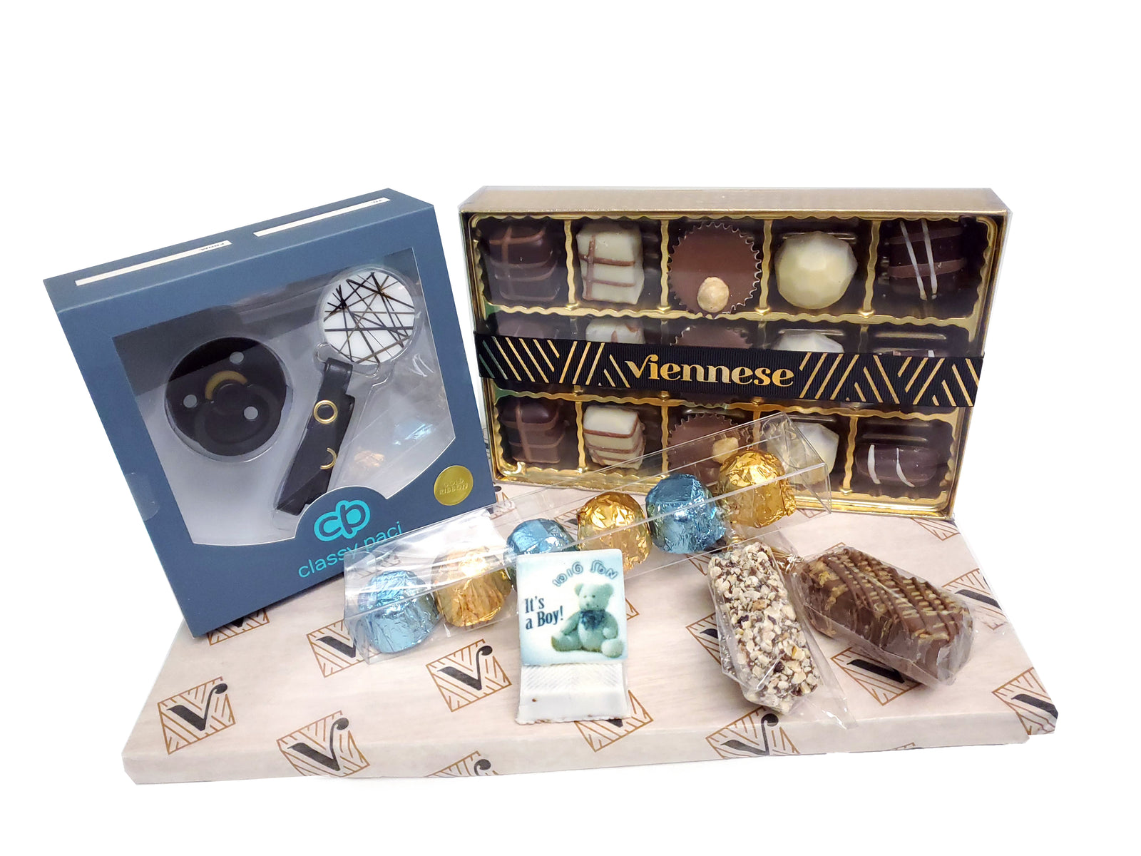 Baby GiftArrangmet with Pacifier & Clip