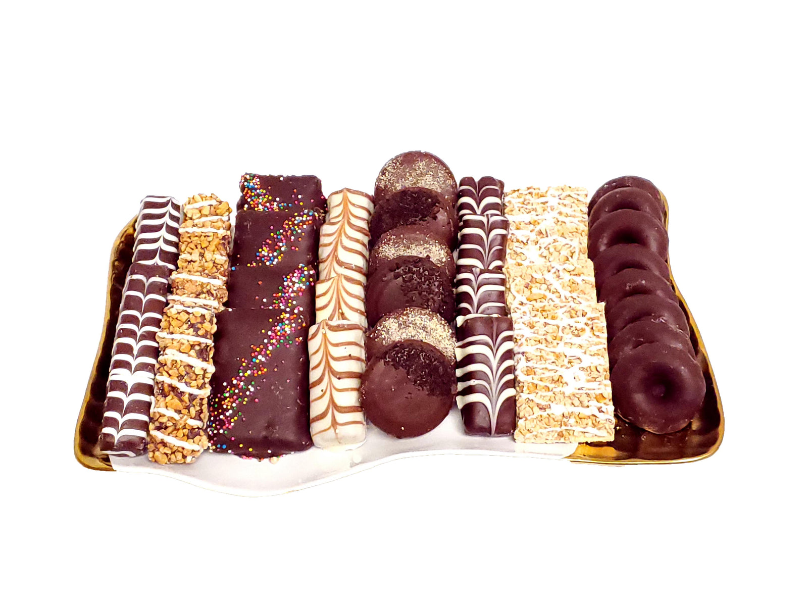 White and gold serving Plate