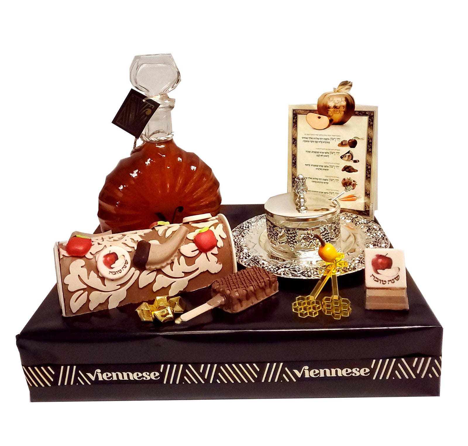 Deluxe Honey Chocolate Rosh Hashanah Arrangement With Honey Dish