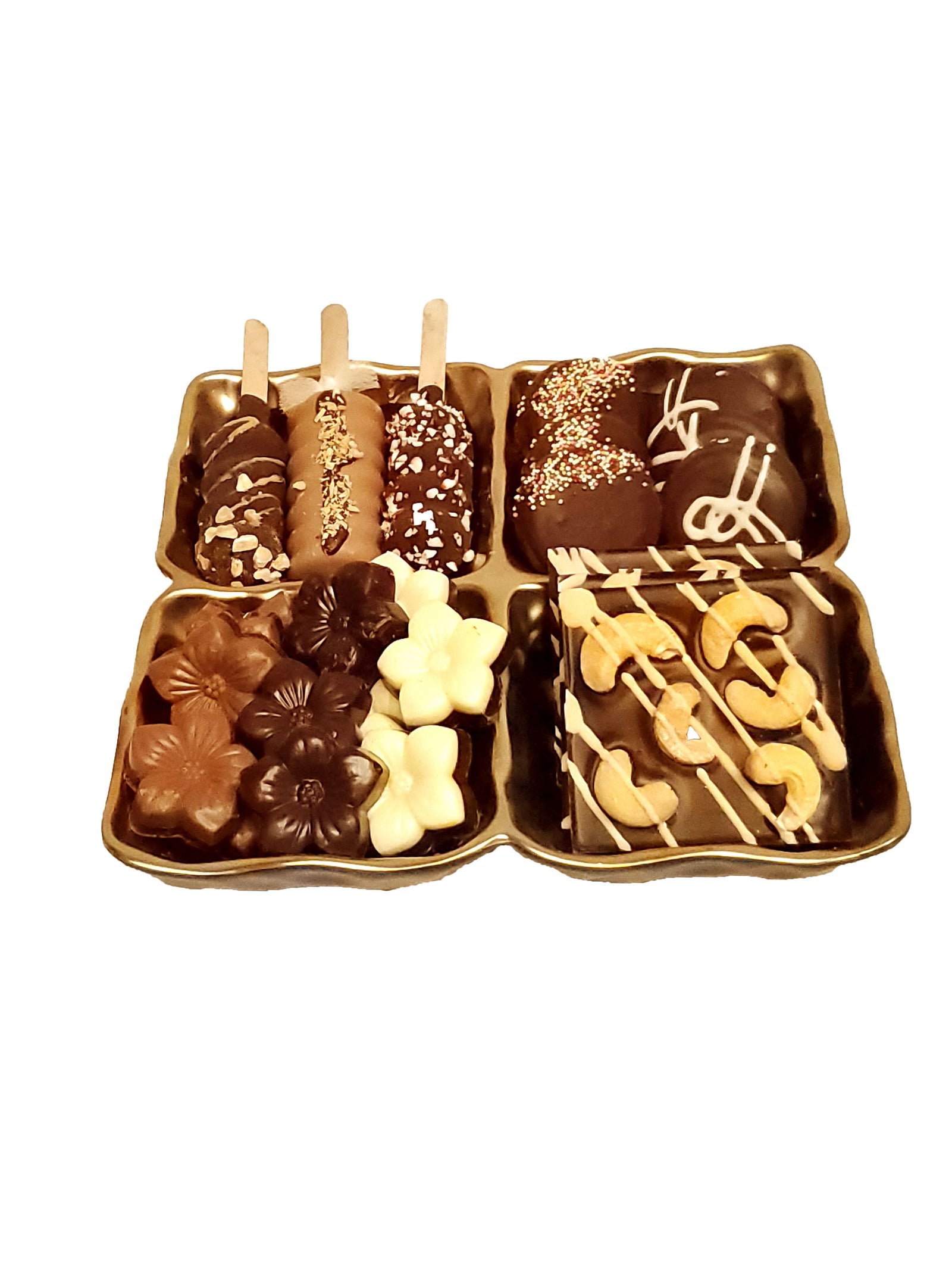 Black and gold 4 sectional gift