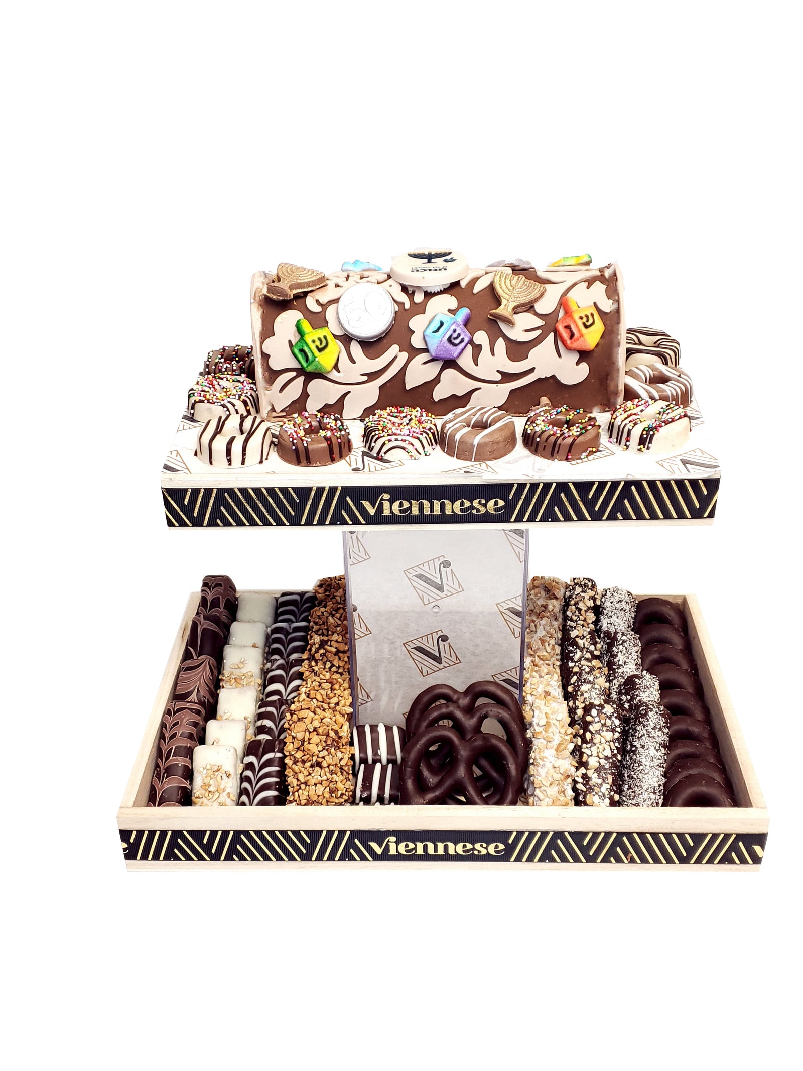 Chanukah 2 Tier Gift Arrangment