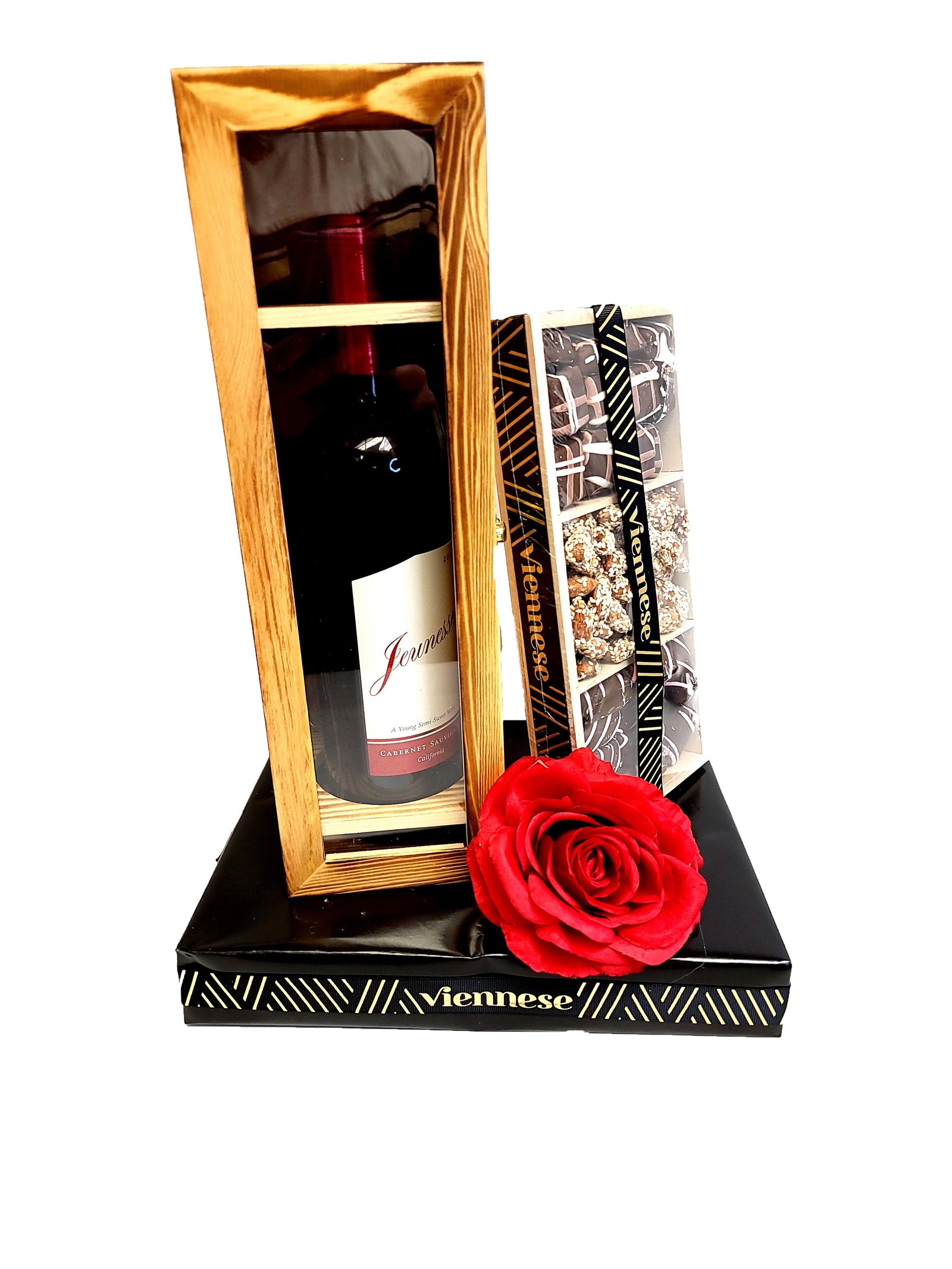 wood window wine box arrangment