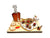 Rosh Hashanah white and gold Apple Honey Dish Mega Chocolate Gift Arrangement