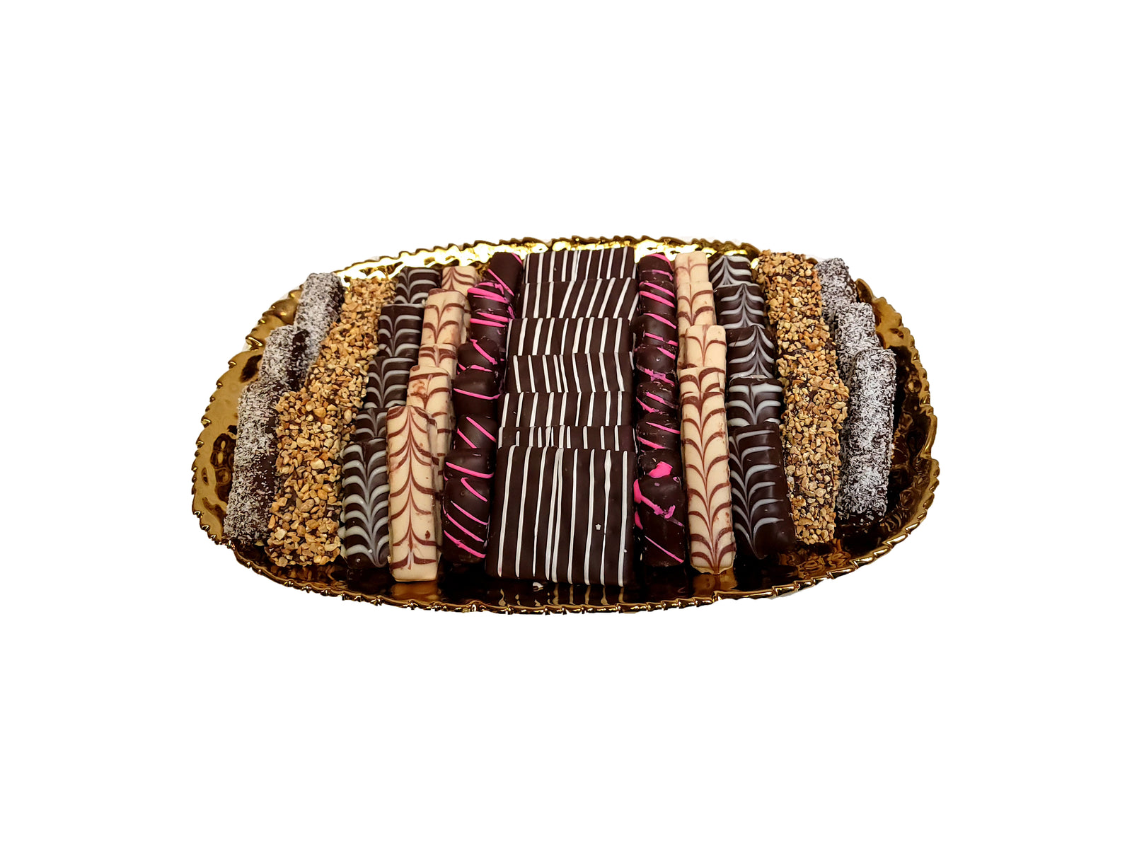 Large Gold Simcha tray Chocolate platter